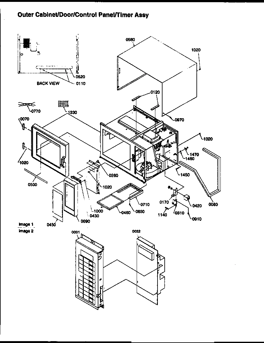 03 - OUTER CABINET/DOOR/CTRL PANEL/TIMER ASSY