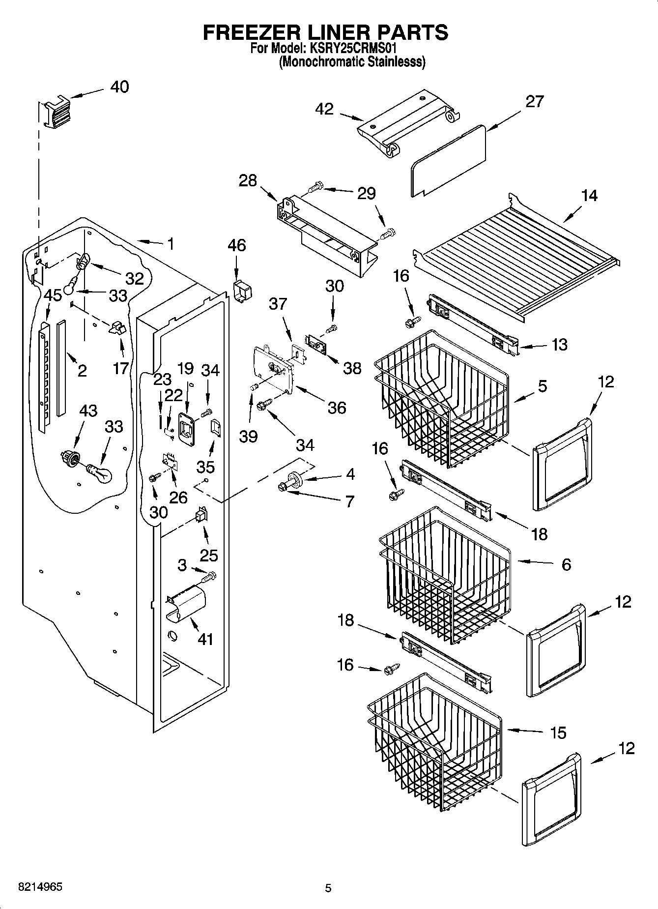 04 - FREEZER LINER PARTS