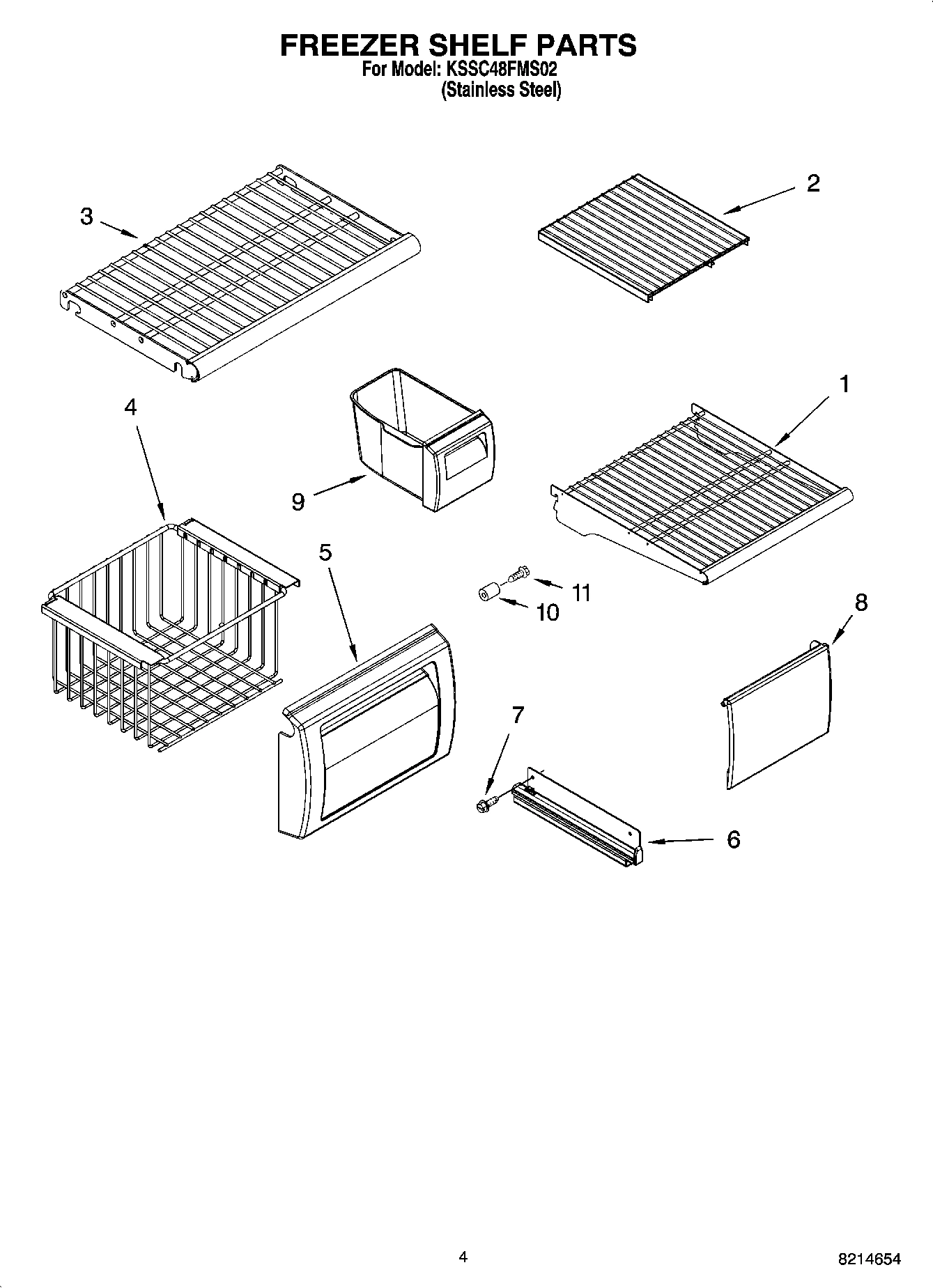 03 - FREEZER SHELF PARTS