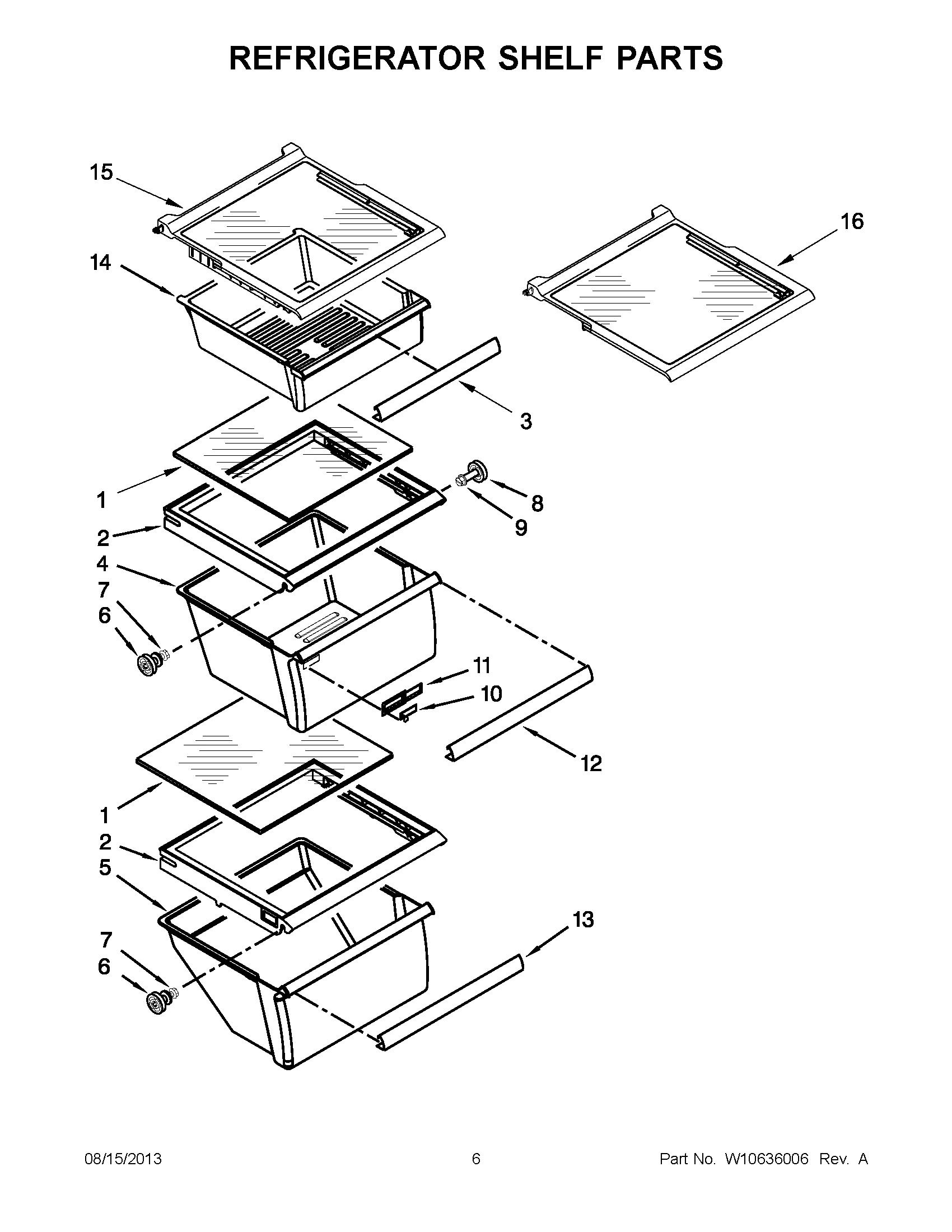 03 - REFRIGERATOR SHELF PARTS