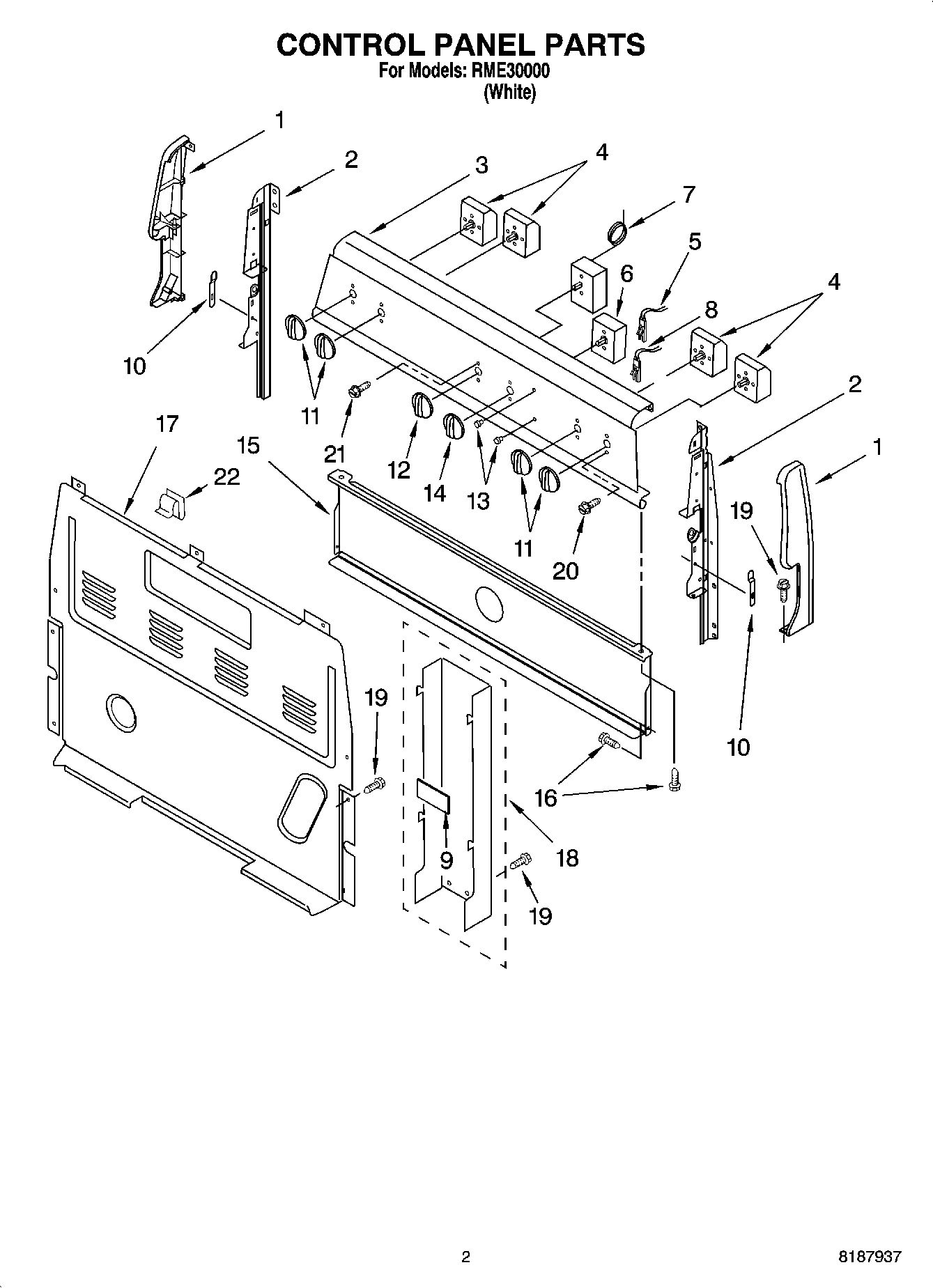 02 - CONTROL PANEL PARTS
