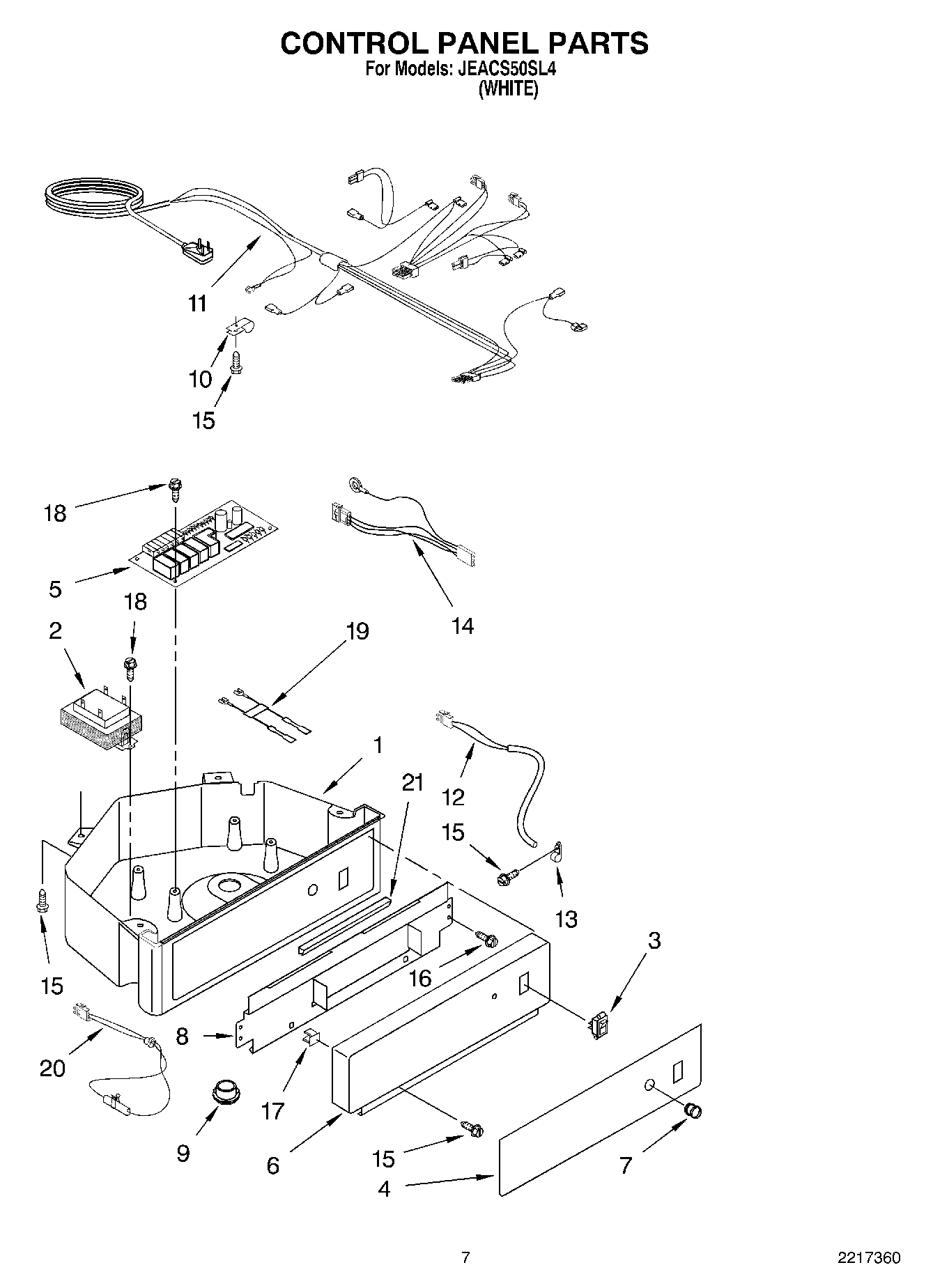 04 - CONTROL PANEL PARTS