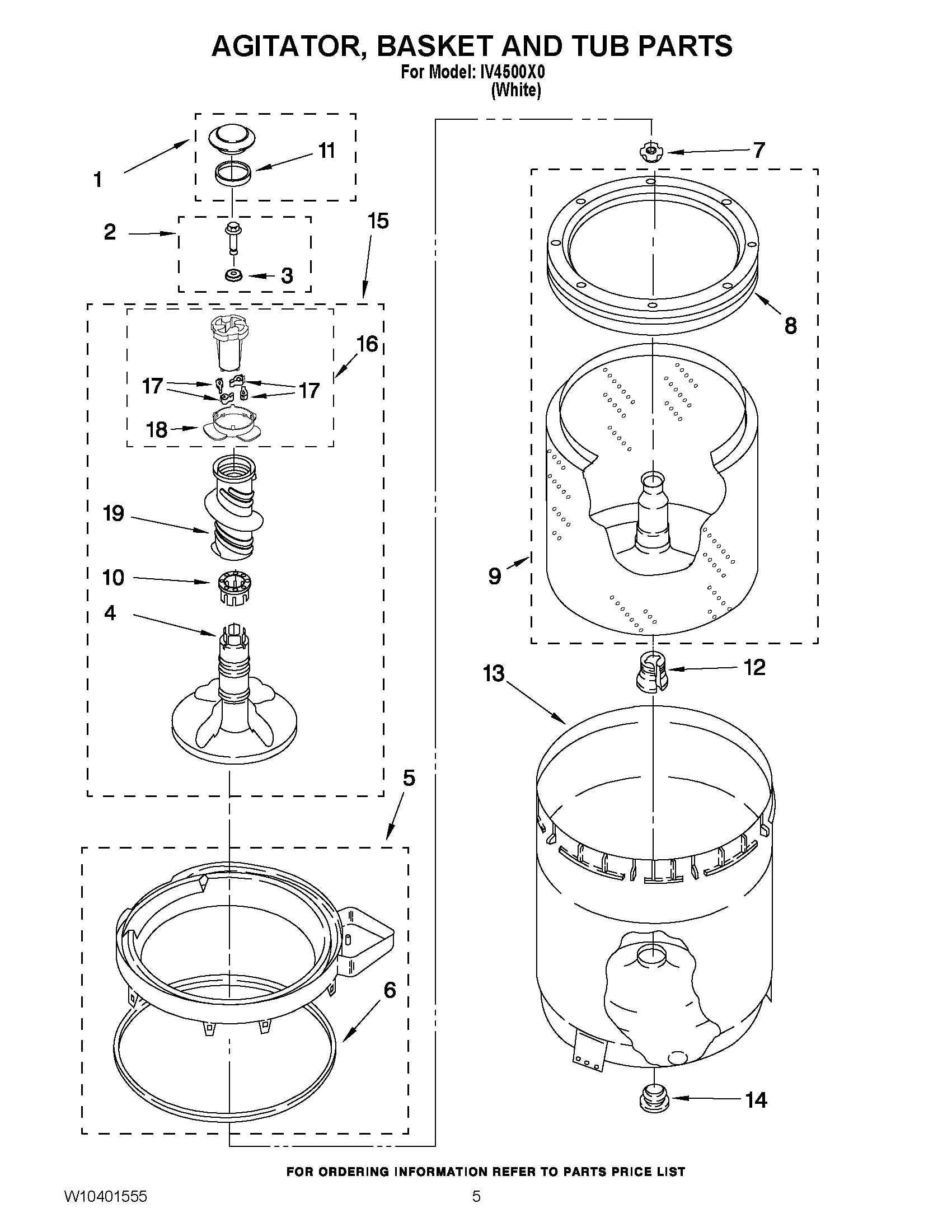 03 - AGITATOR, BASKET AND TUB PARTS