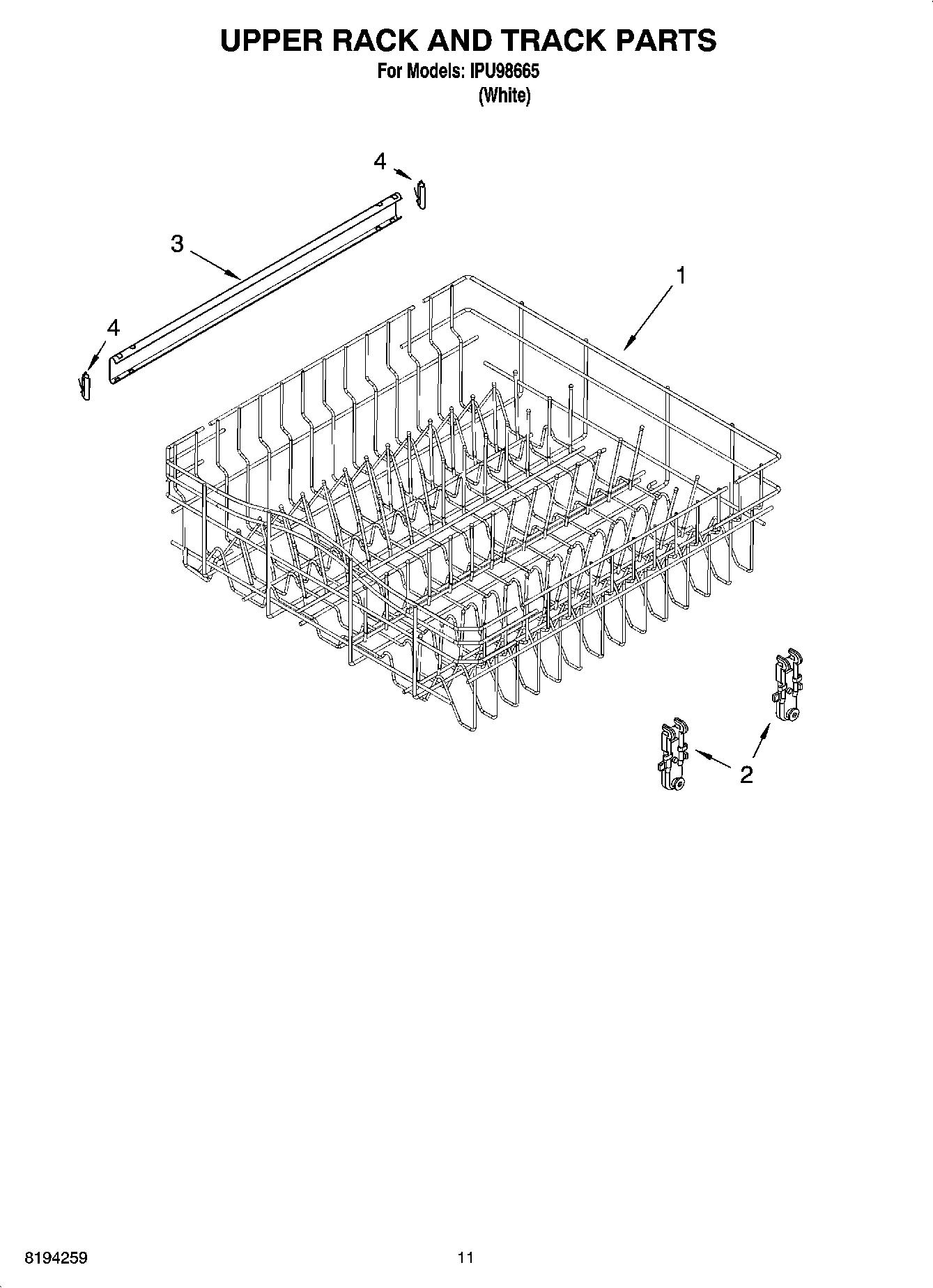 09 - UPPER RACK AND TRACK PARTS