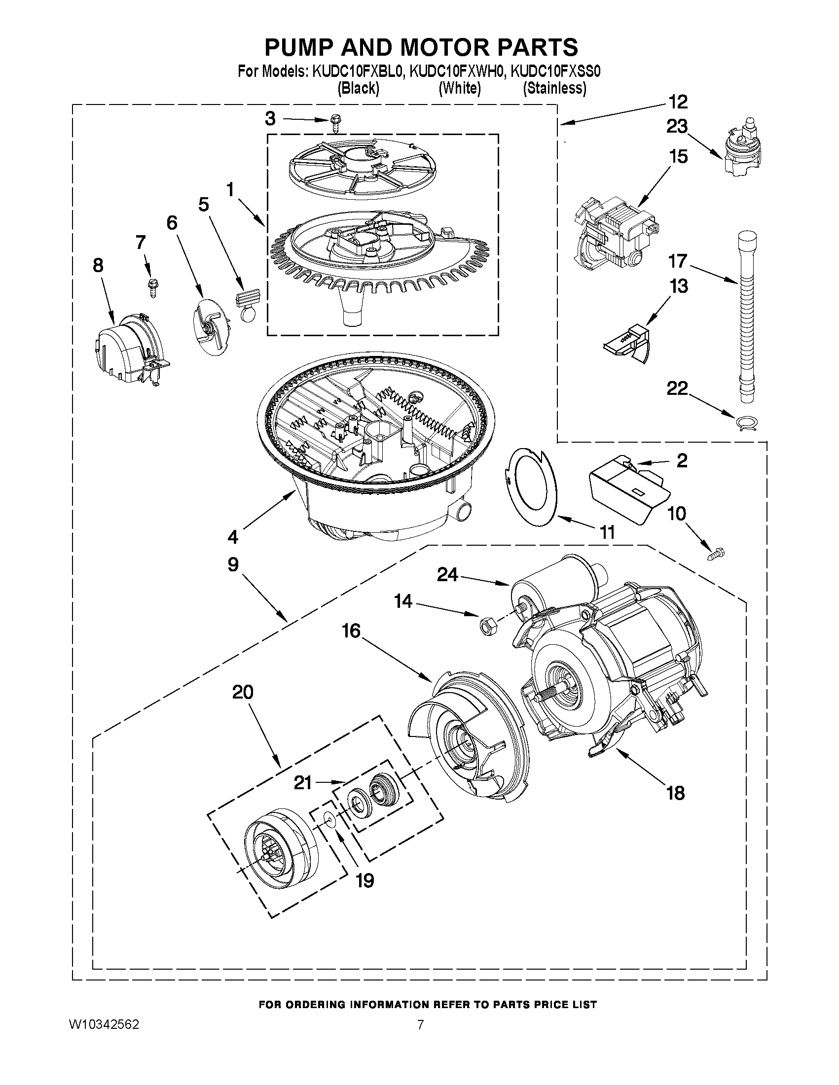 06 - PUMP, WASHARM AND MOTOR PARTS