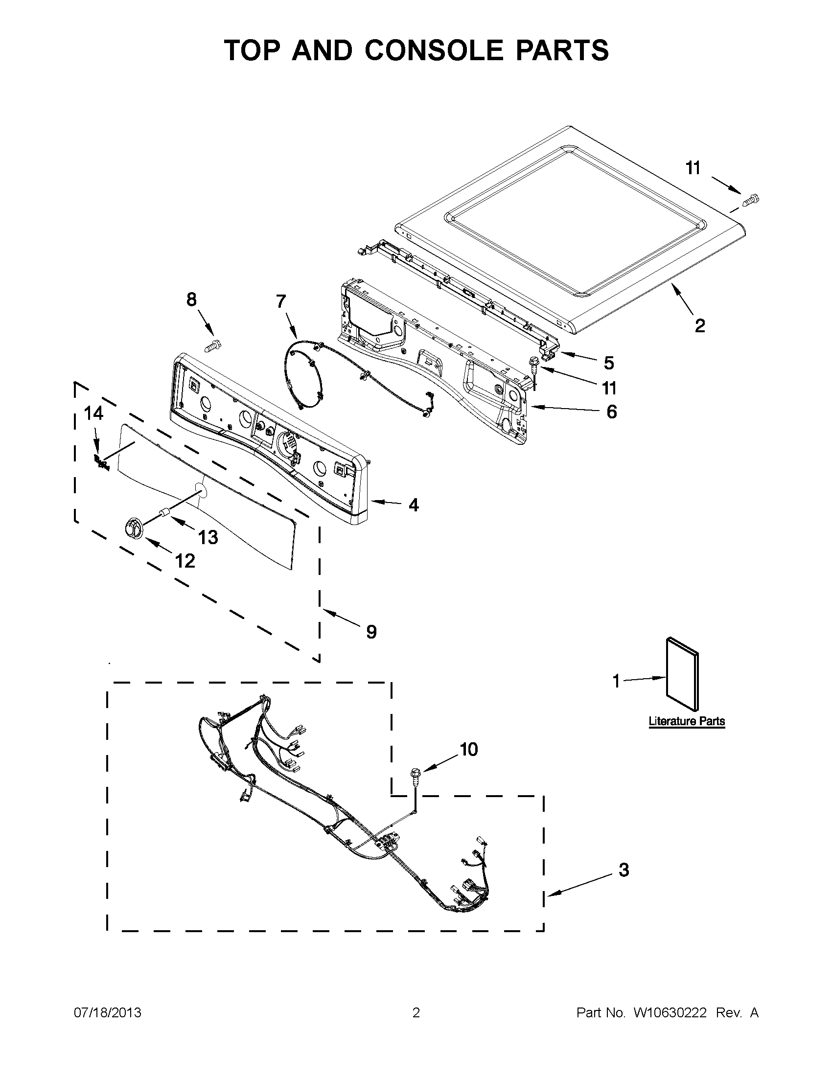 01 - TOP AND CONSOLE PARTS