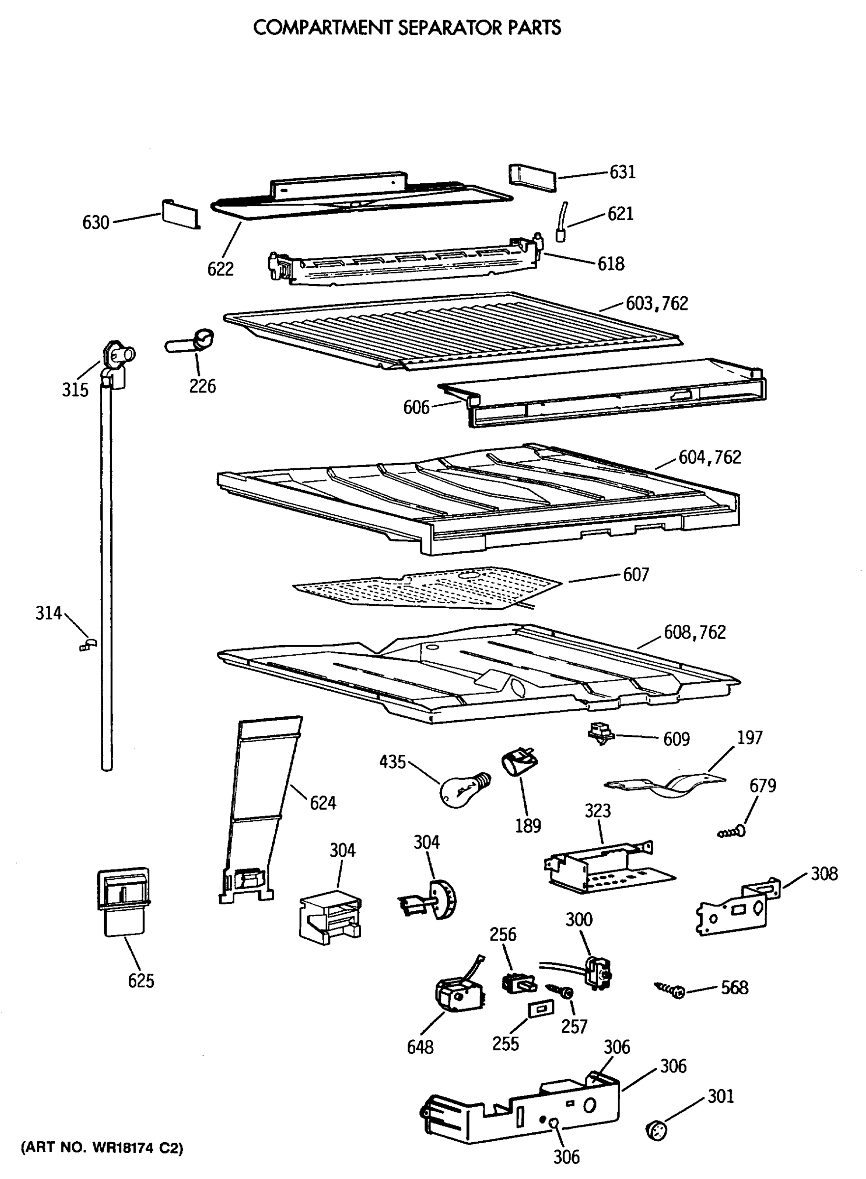 COMPARTMENT SEPARATOR PARTS