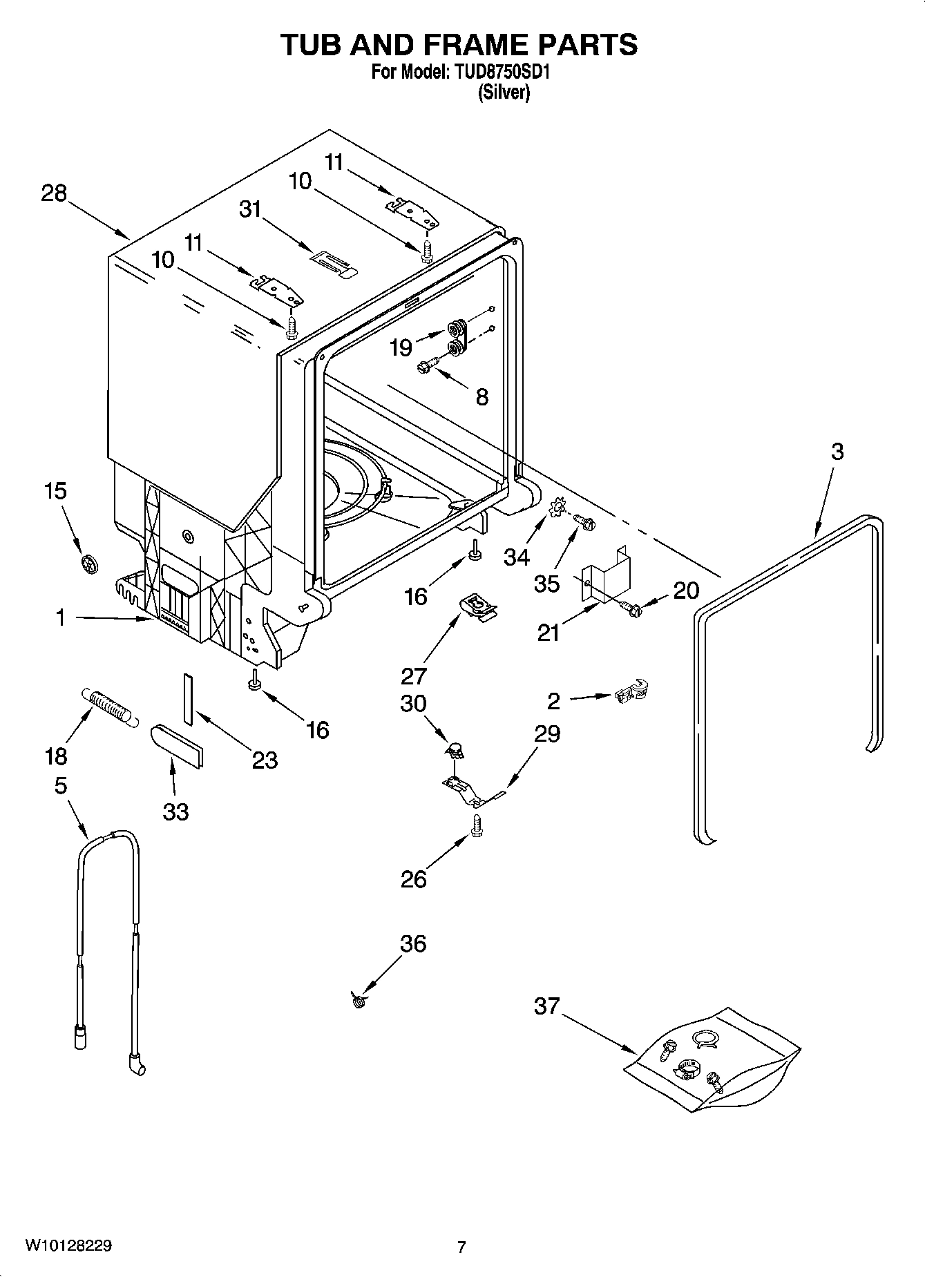 07 - TUB AND FRAME PARTS
