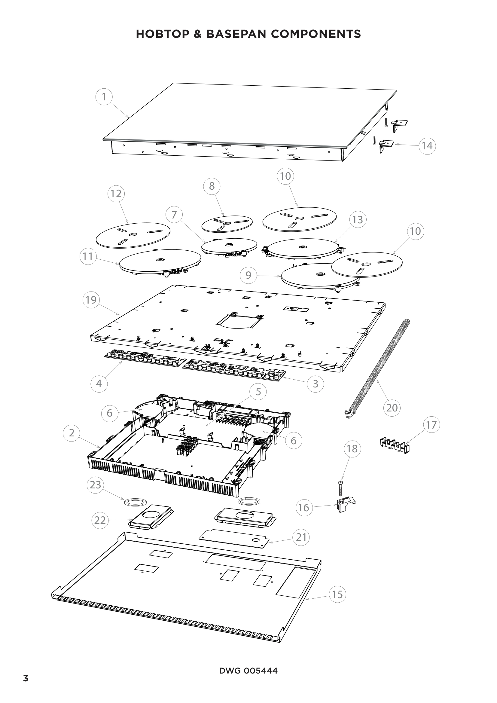 HOBTOP & BASEPAN COMPONENTS