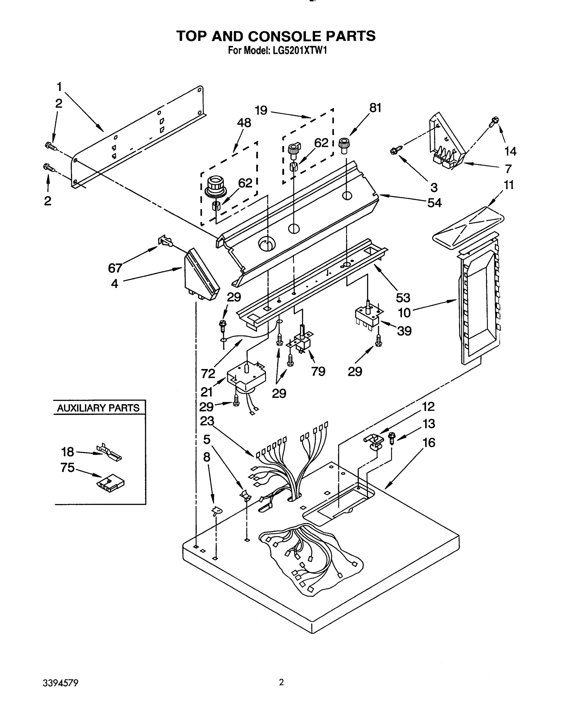 02 - TOP AND CONSOLE, LIT/OPTIONAL