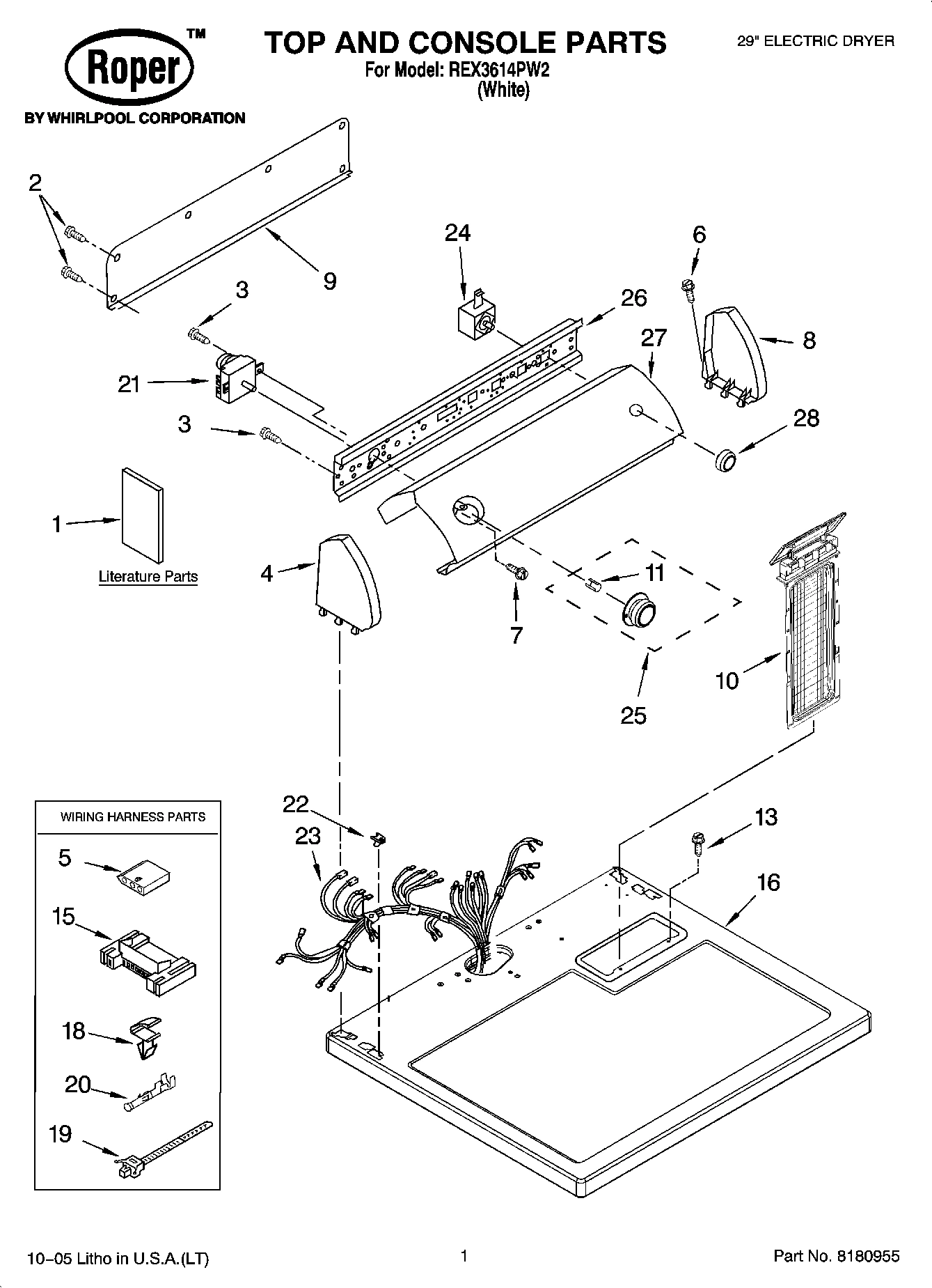 01 - TOP AND CONSOLE PARTS
