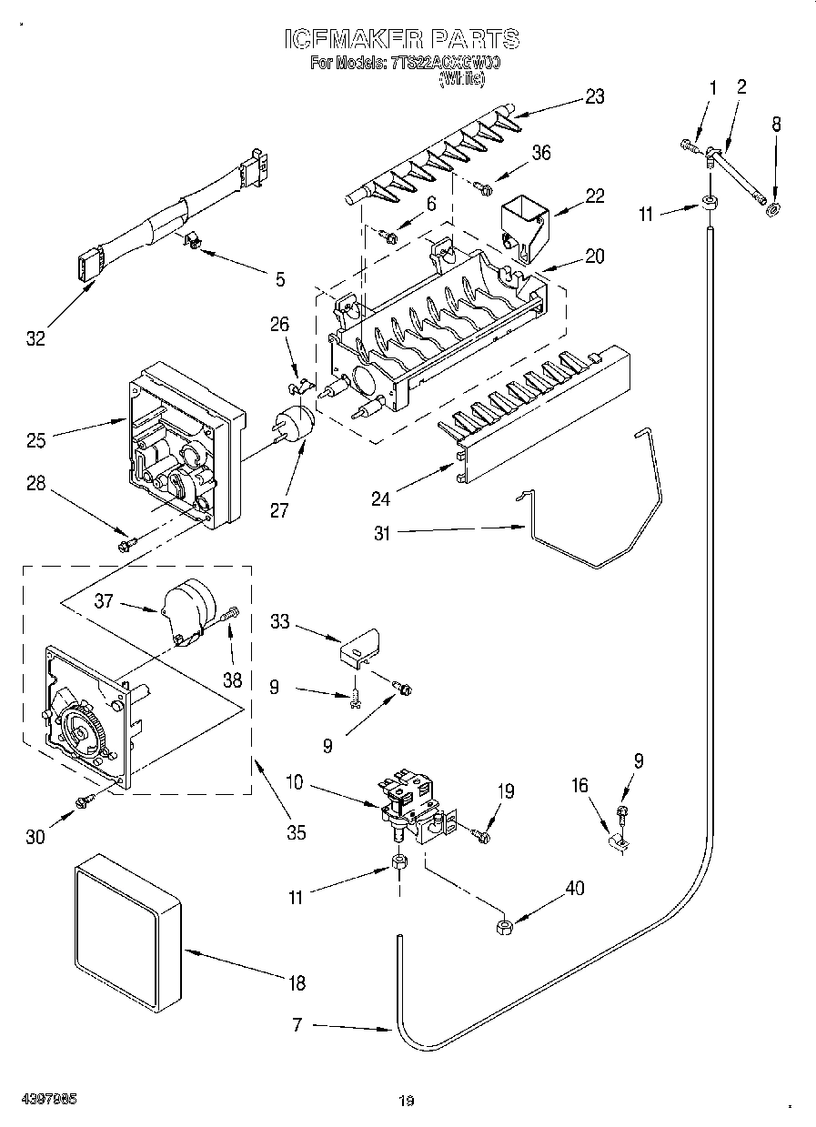 12 - ICE MAKER, LIT/OPTIONAL