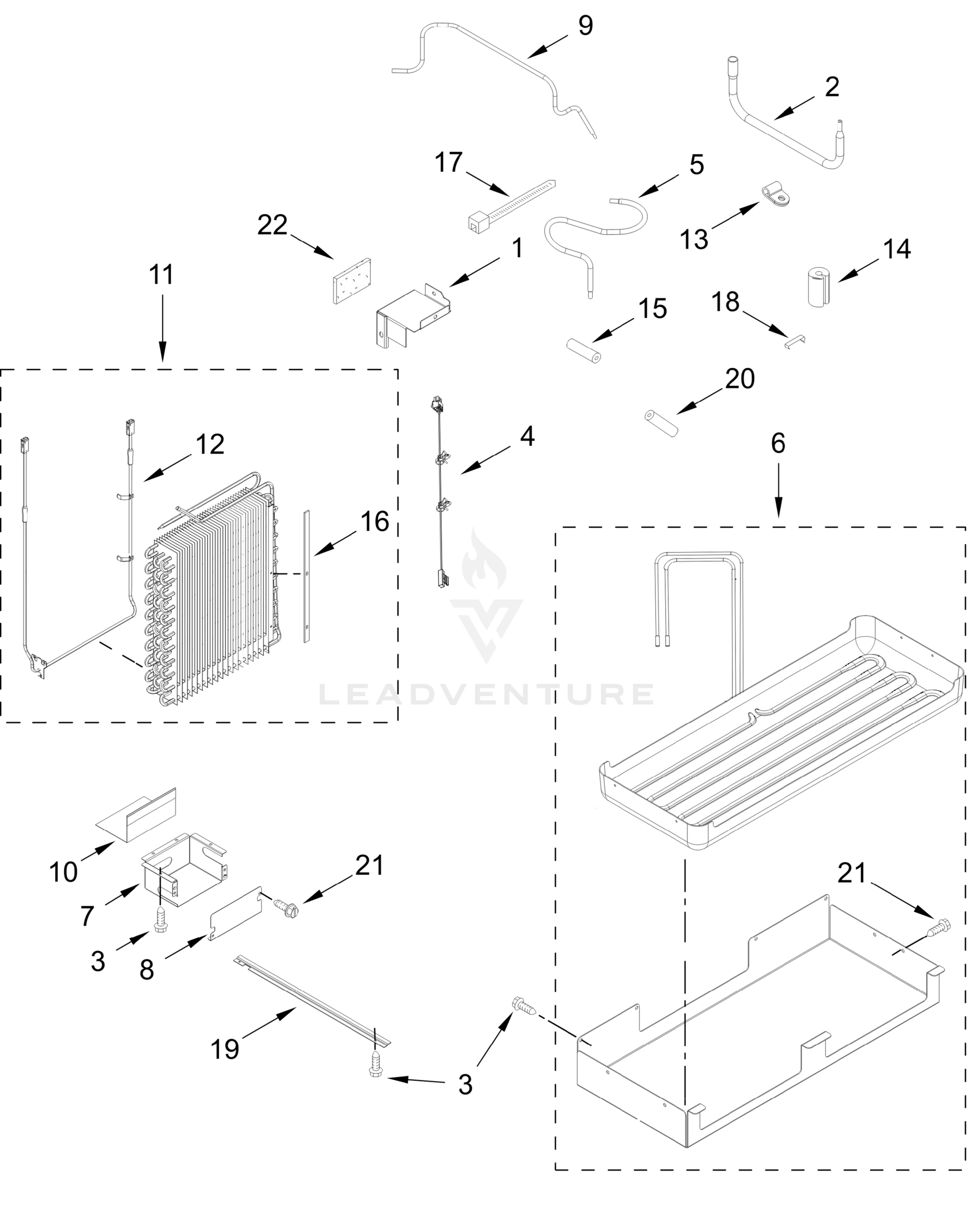 LOWER UNIT AND TUBE PARTS