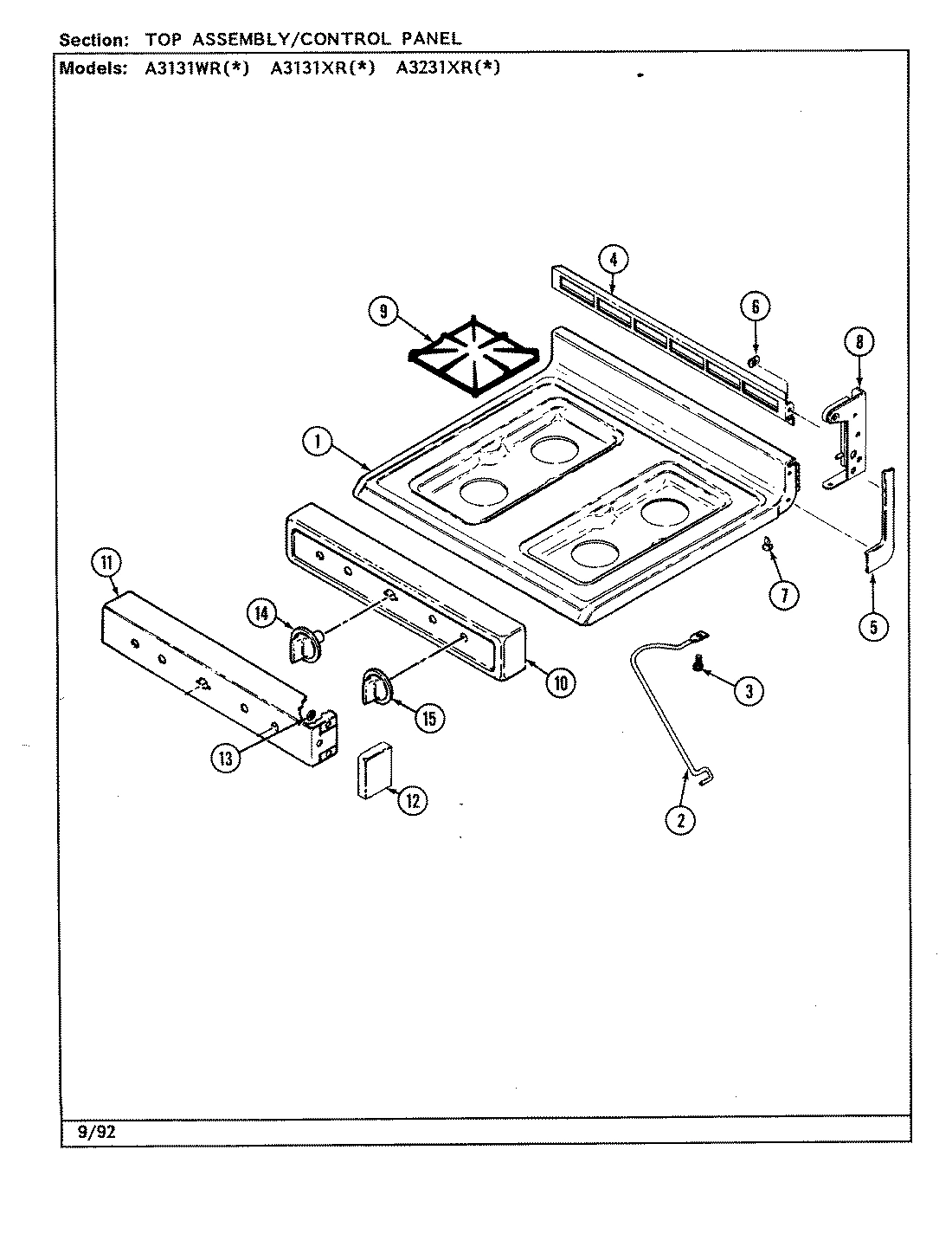 05 - TOP ASSY./CONTROL PANEL