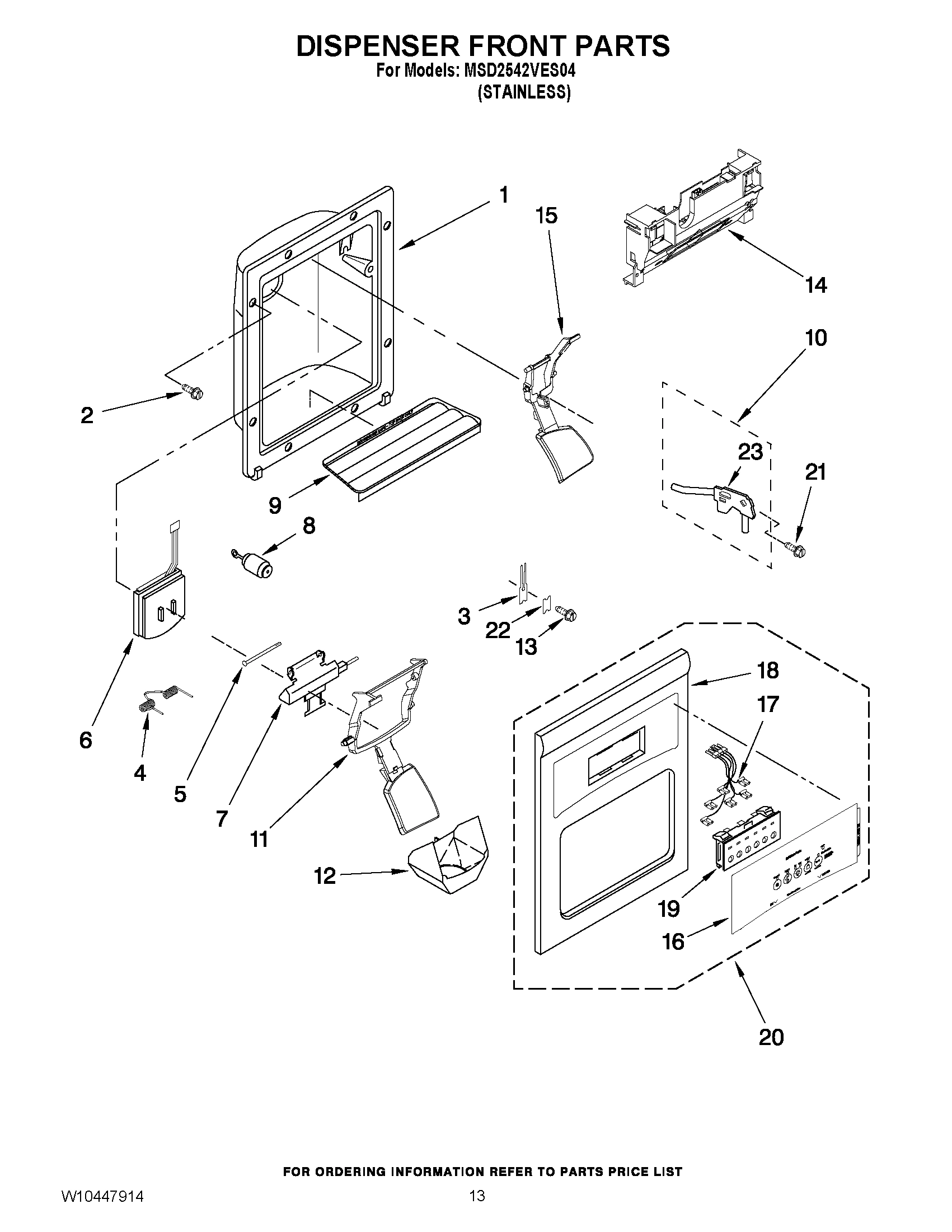 08 - DISPENSER FRONT PARTS