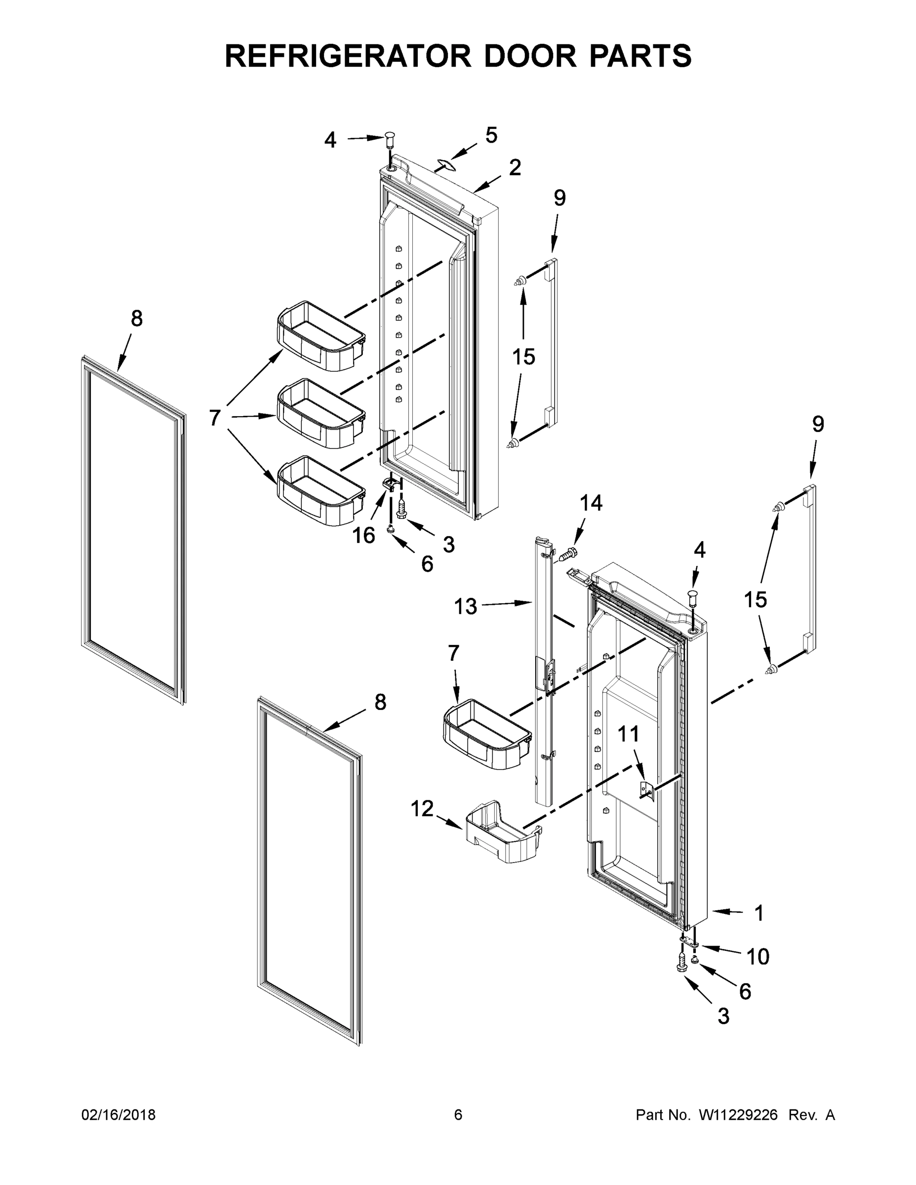 04 - REFRIGERATOR DOOR PARTS