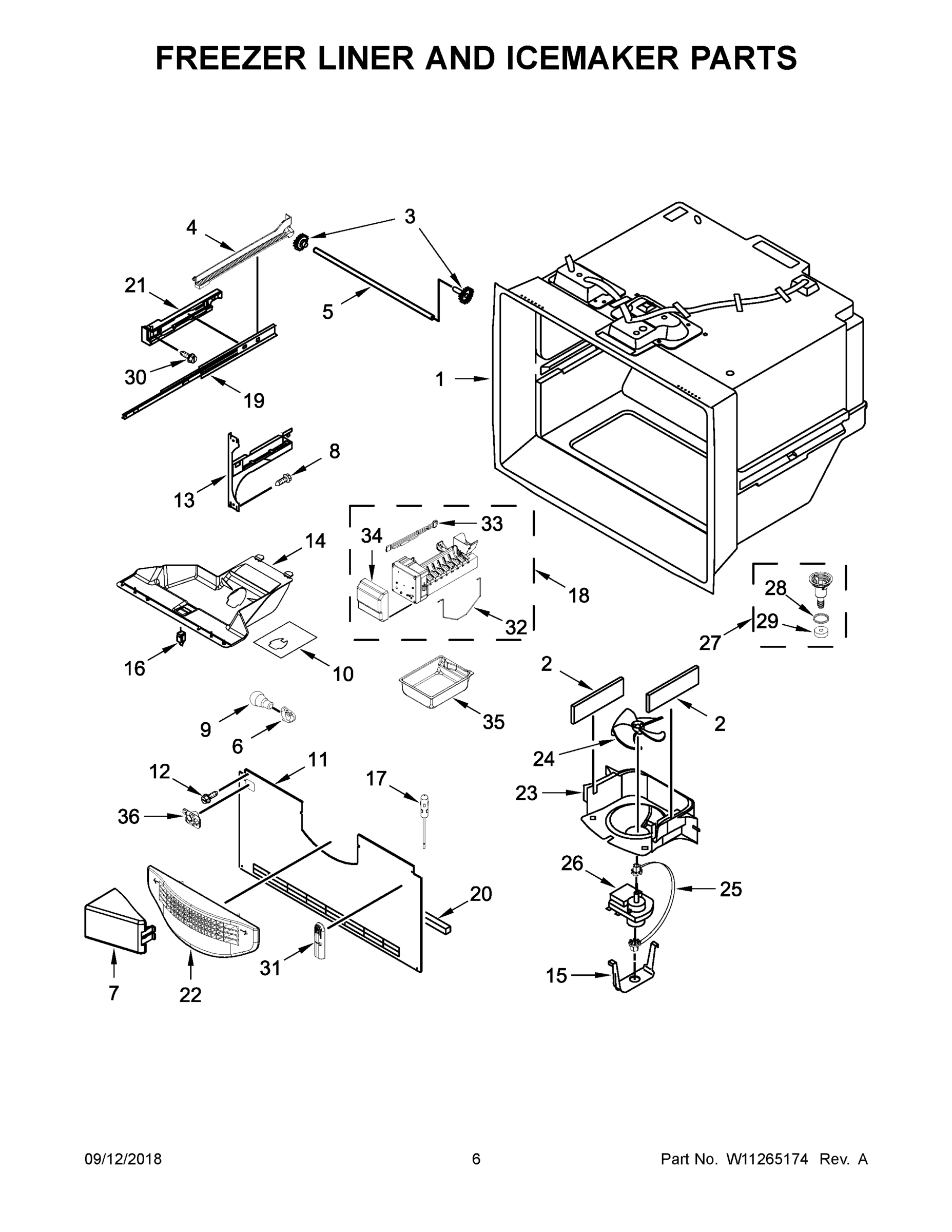 04 - FREEZER LINER AND ICEMAKER PARTS