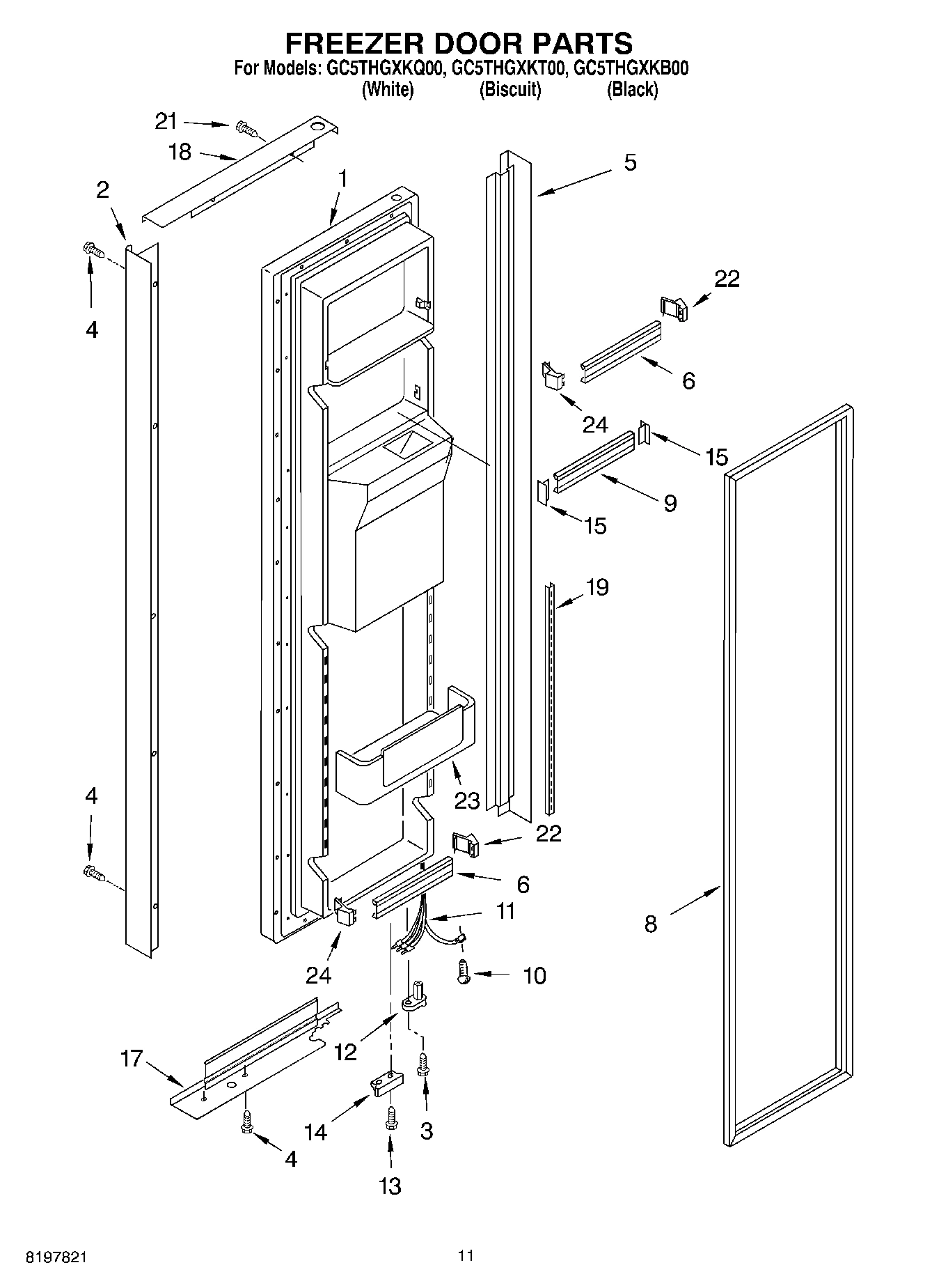 07 - FREEZER DOOR PARTS