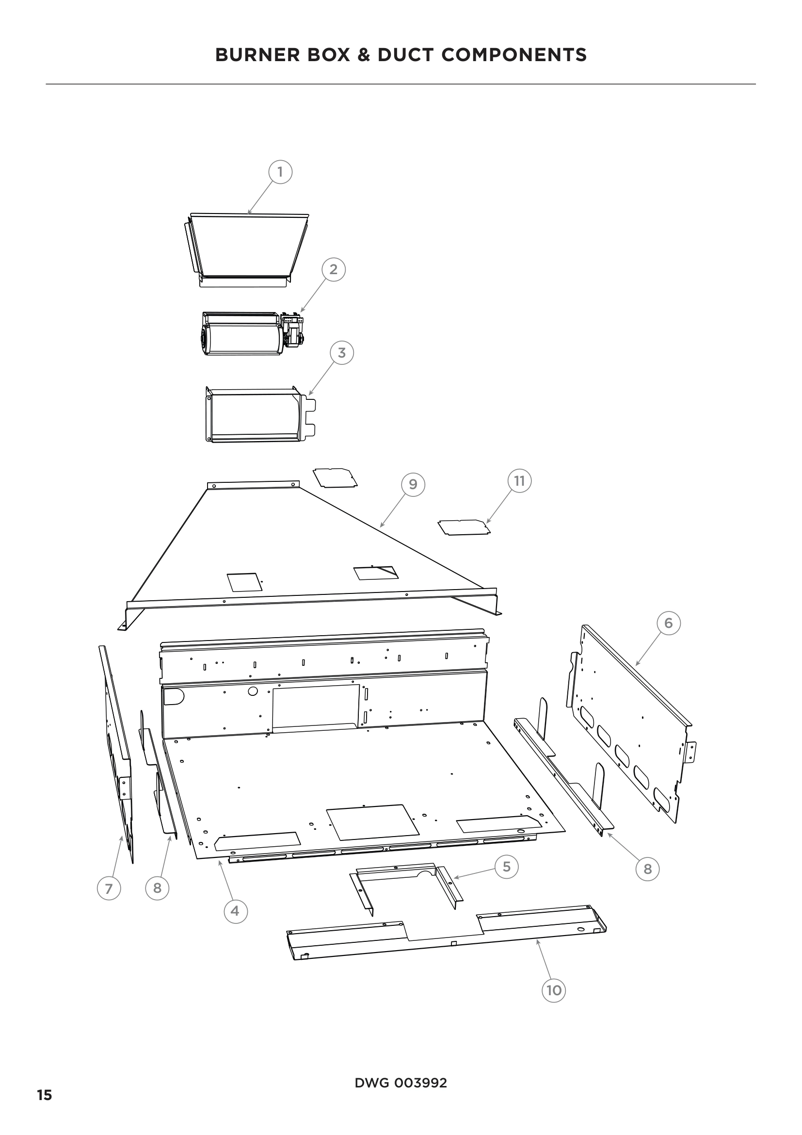 BURNER BOX & DUCT COMPONENTS