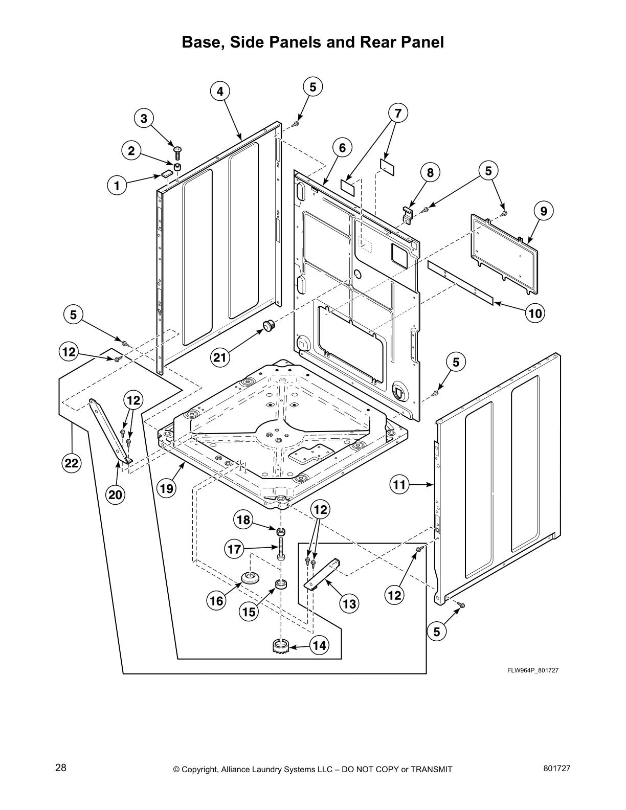 Base, Side Panels and Rear Panel