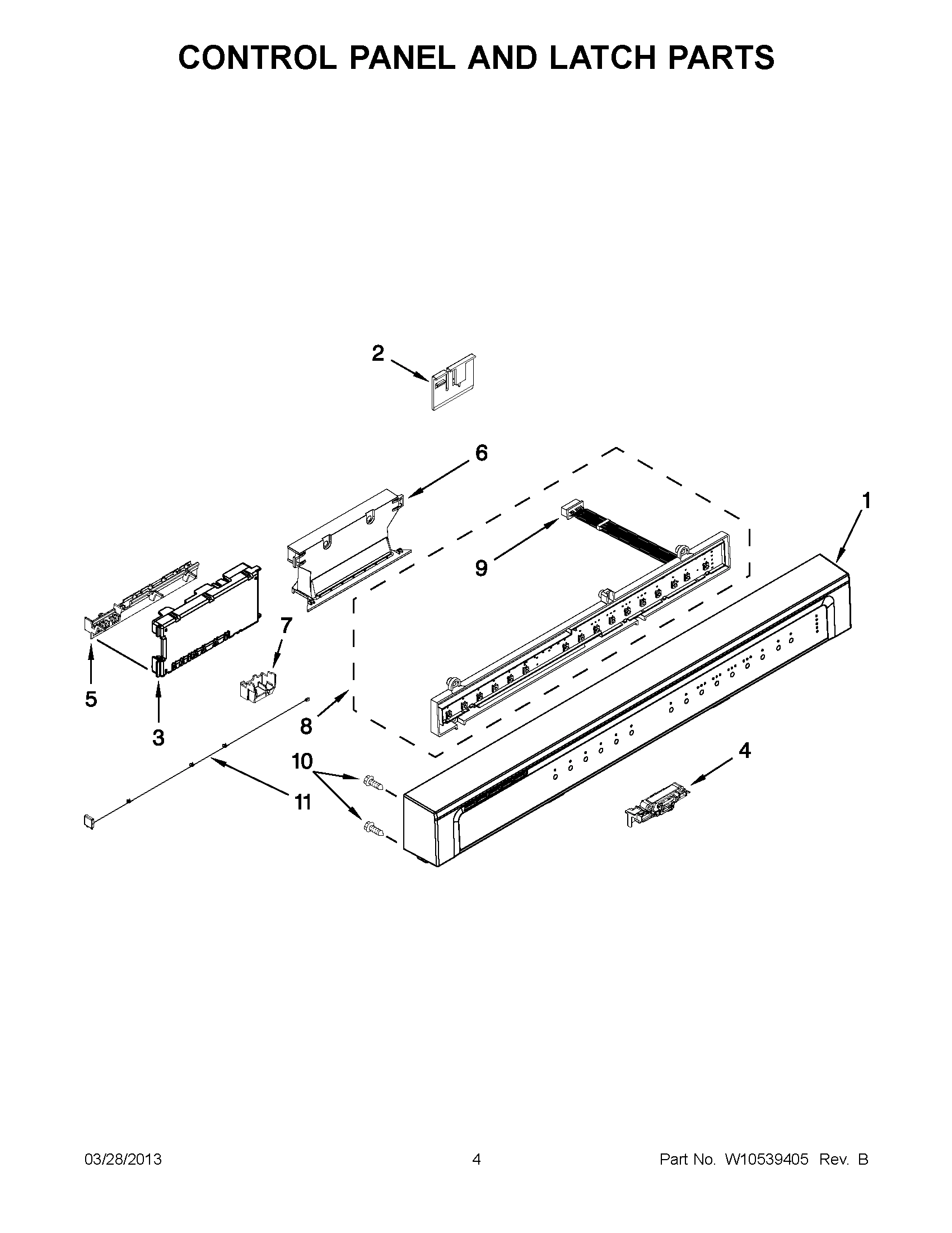 02 - CONTROL PANEL AND LATCH PARTS