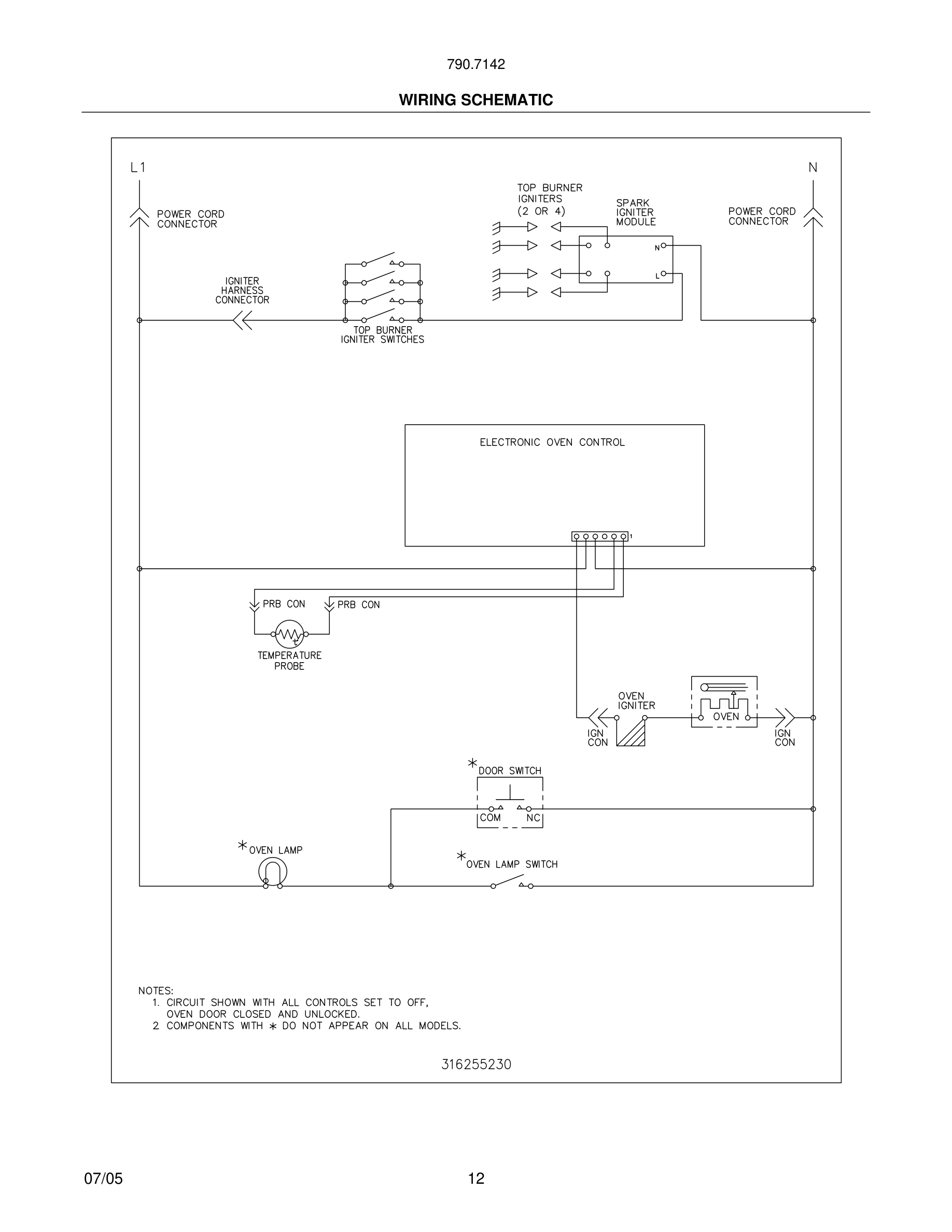 12 - WIRING SCHEMATIC
