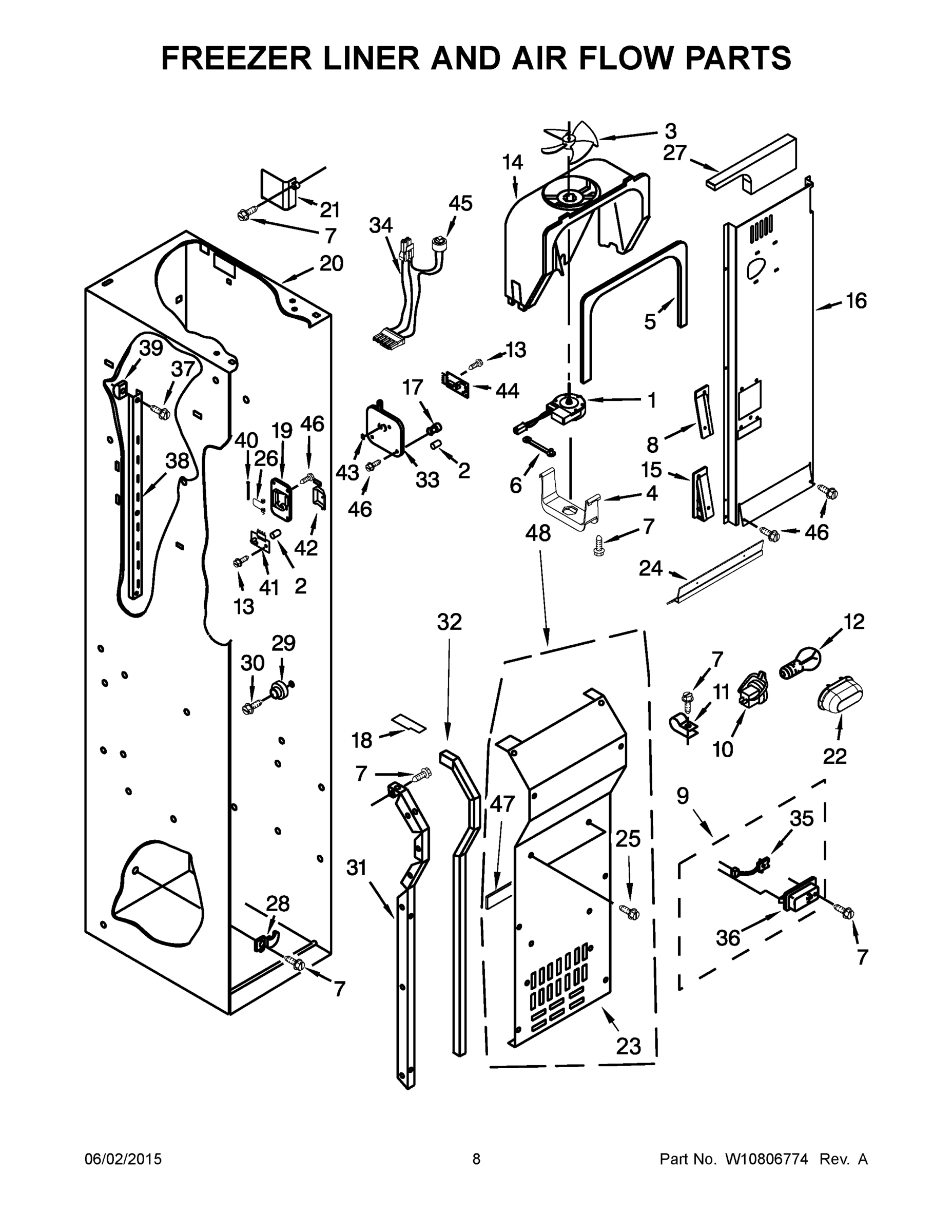 05 - FREEZER LINER AND AIR FLOW PARTS