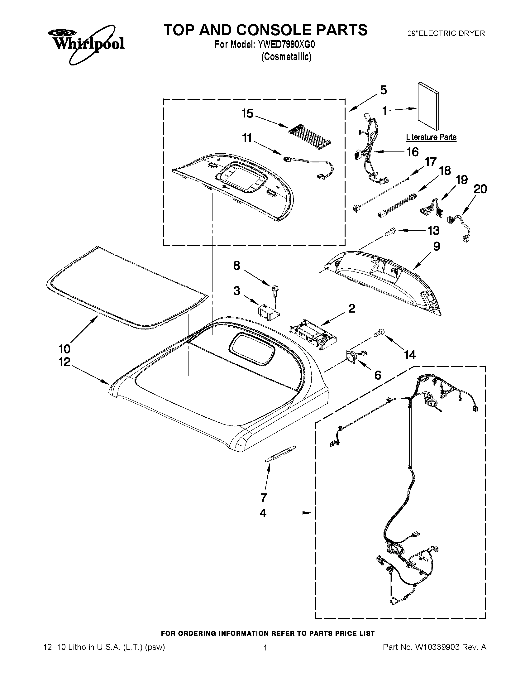 01 - TOP AND CONSOLE PARTS