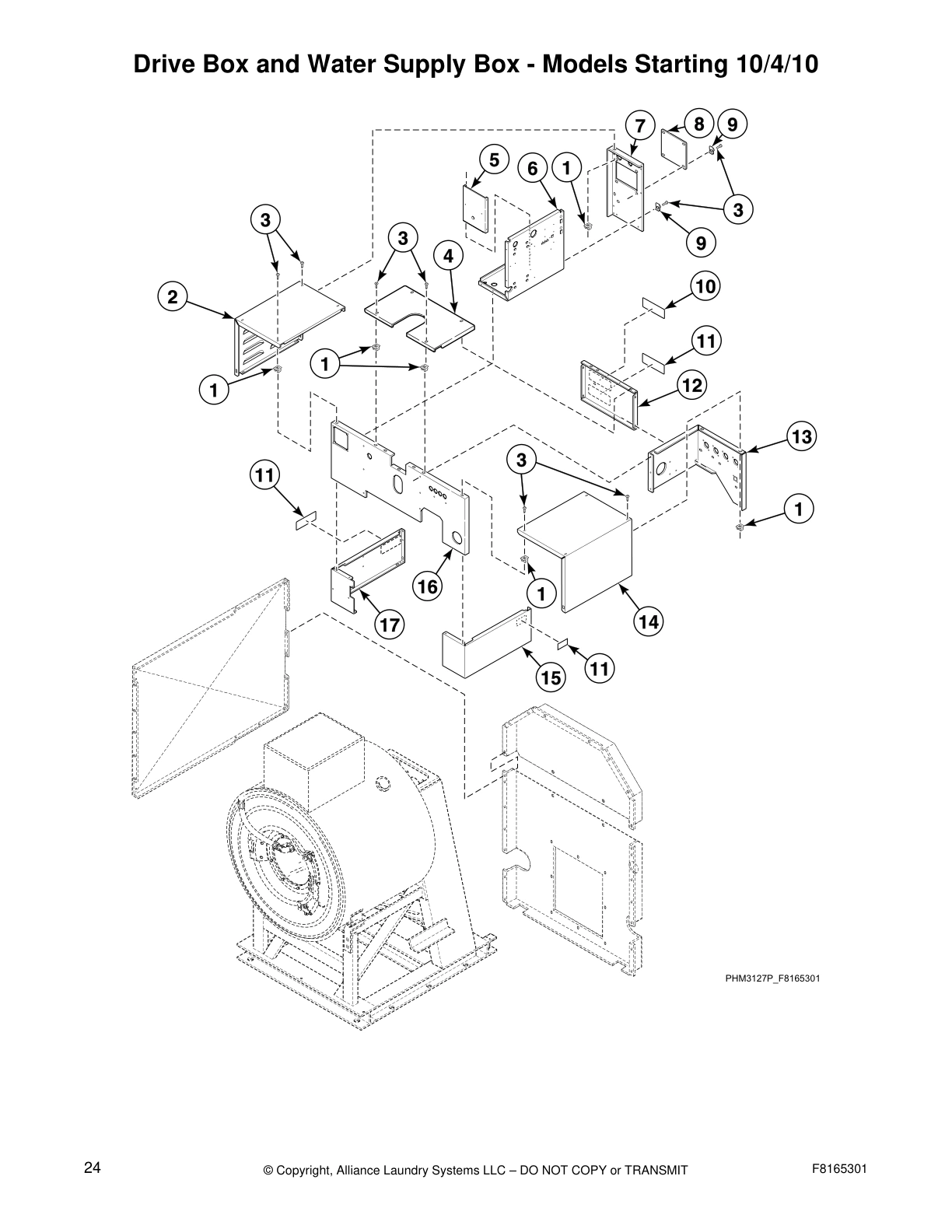 Drive Box and Water Supply Box - Models Starting 10/4/10
