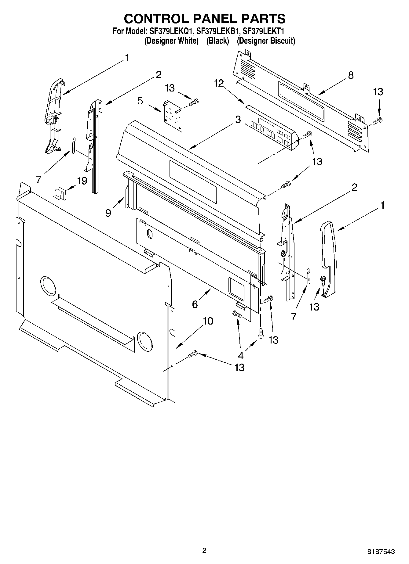 02 - CONTROL PANEL PARTS