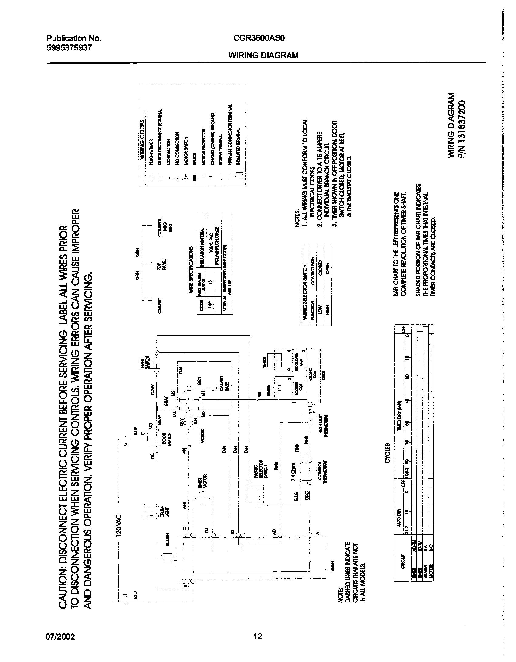 12 - 131837200 WIRING DIAGRAM