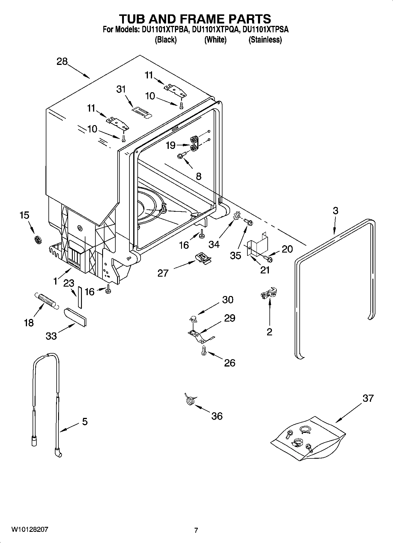 07 - TUB AND FRAME PARTS