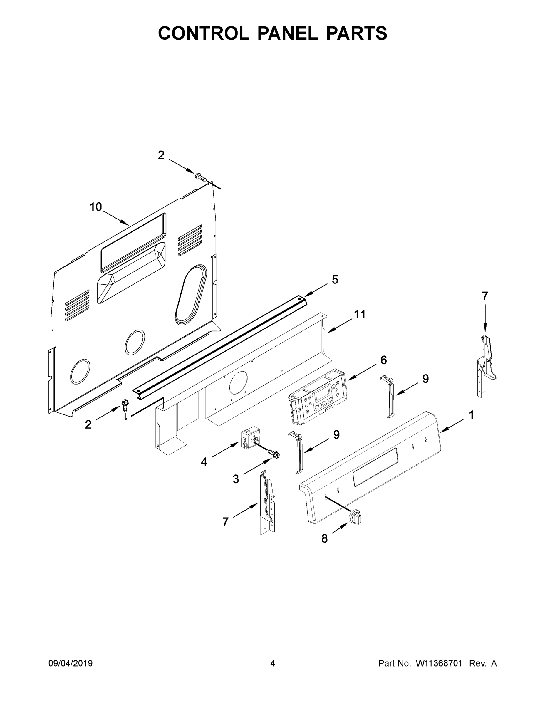 03 - CONTROL PANEL PARTS