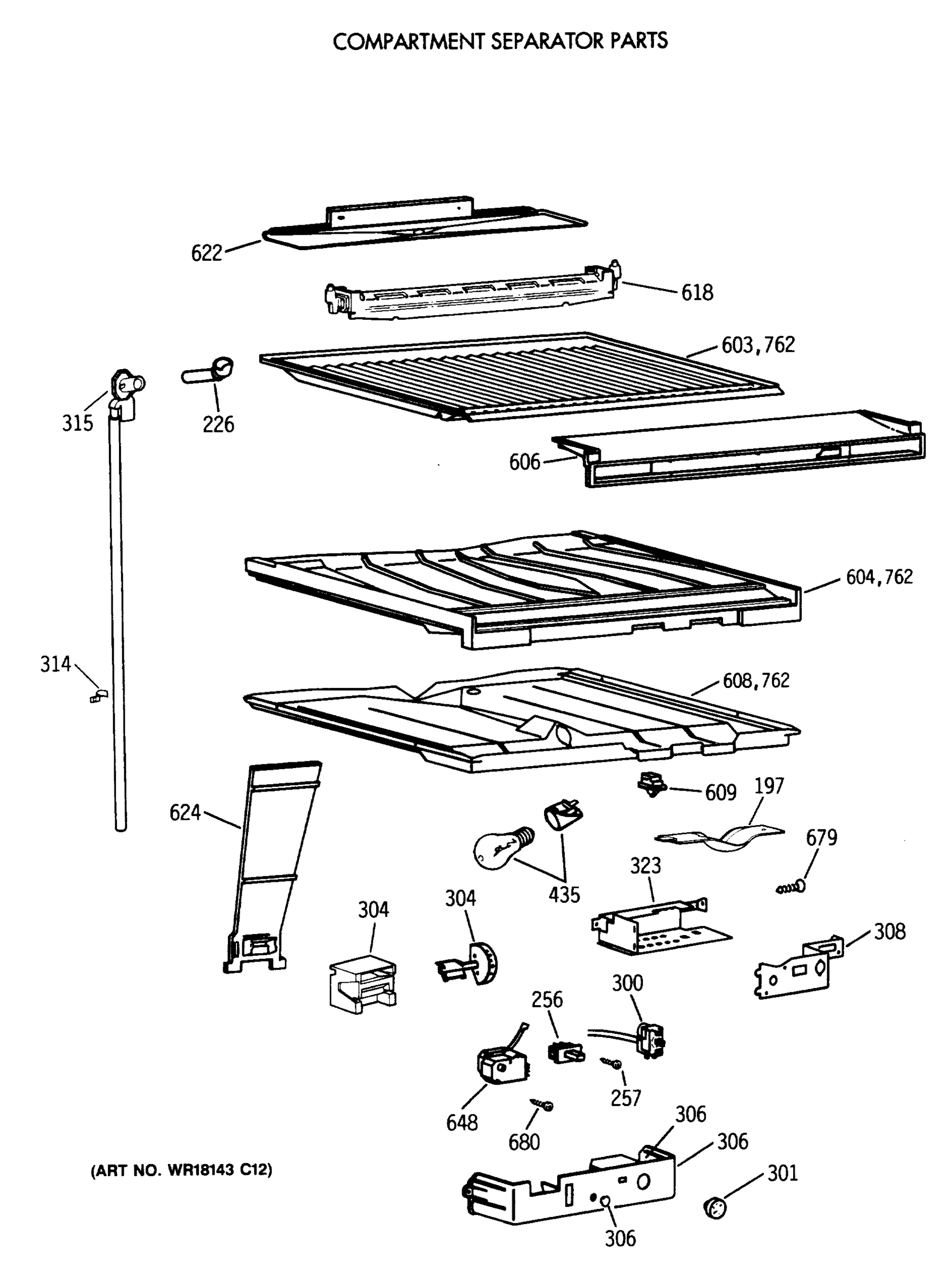 COMPARTMENT SEPARATOR PARTS