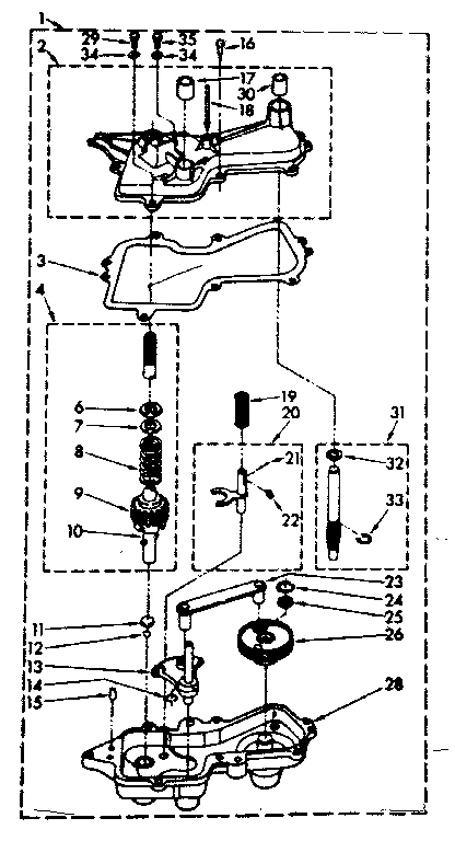 WASHER GEARCASE PARTS
