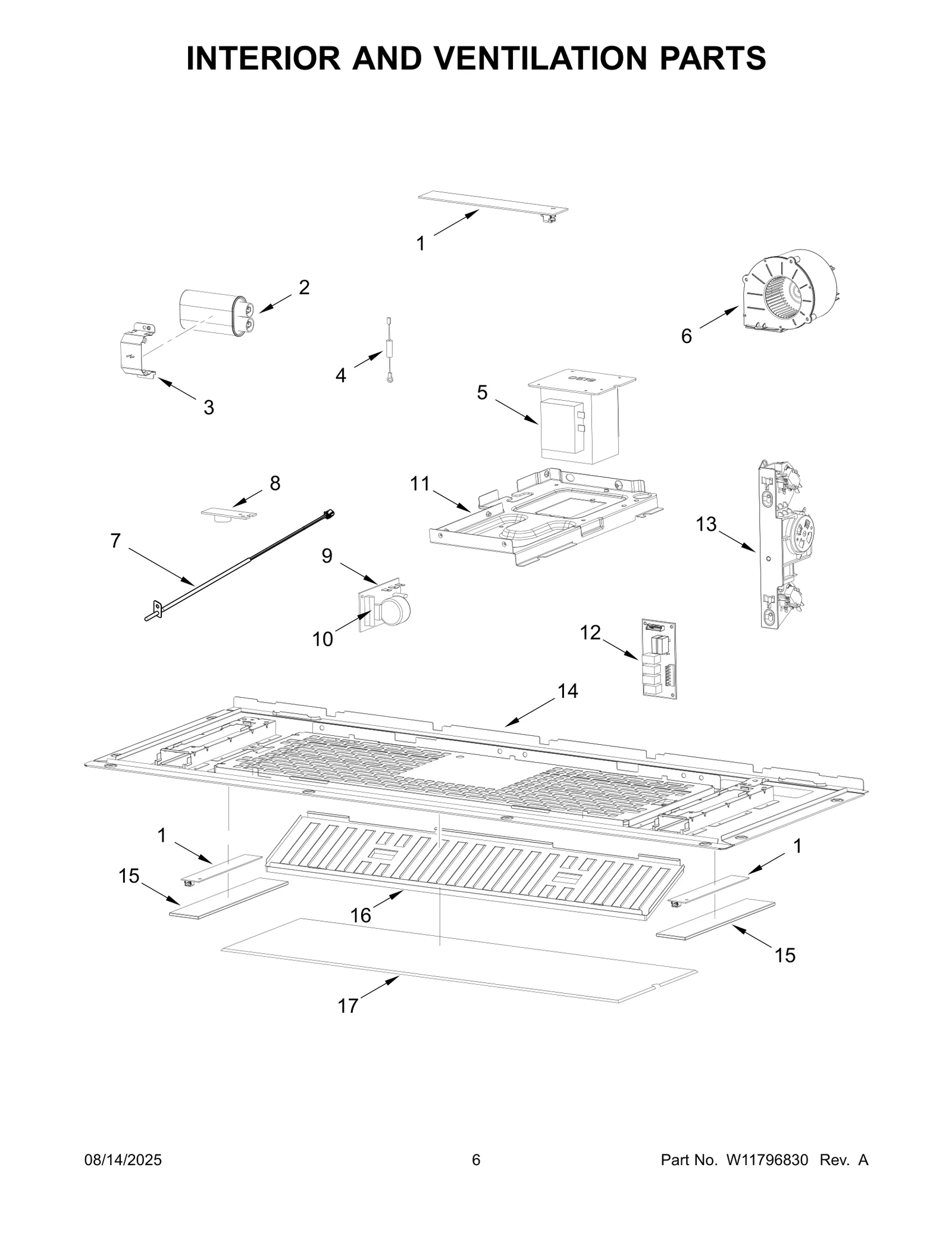 INTERIOR AND VENTILATION PARTS
