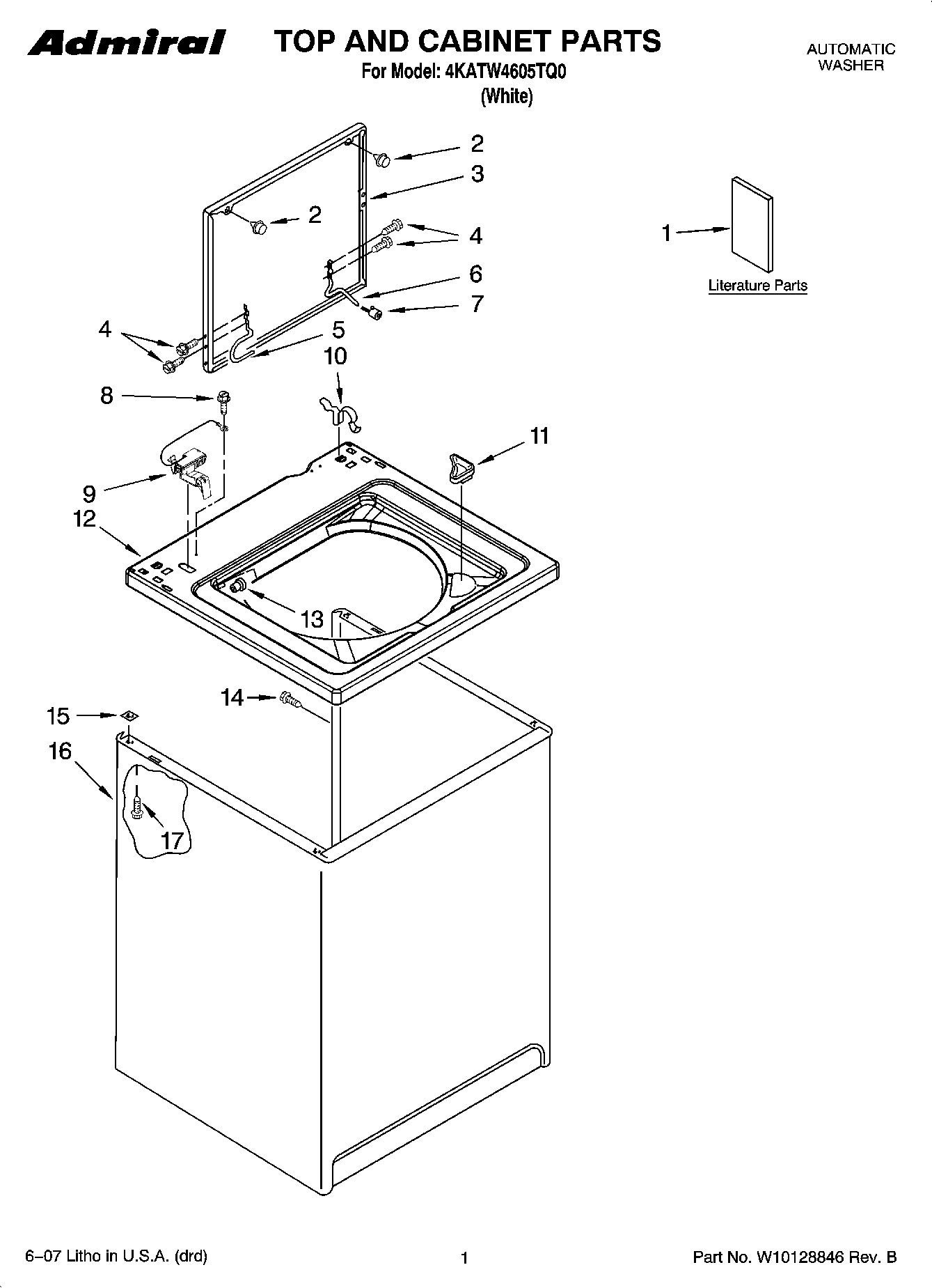 01 - TOP AND CABINET PARTS