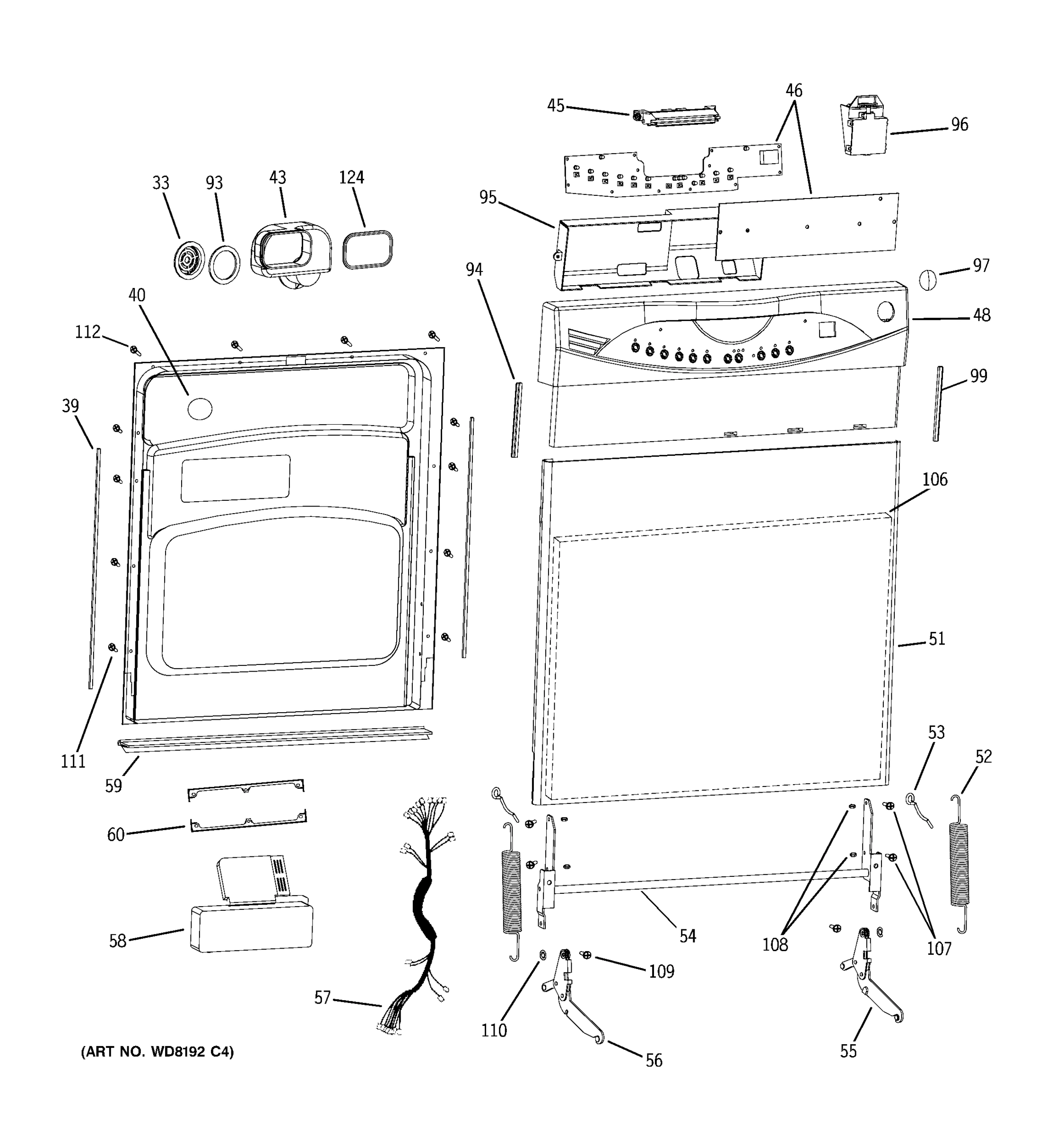 ESCUTCHEON & DOOR ASSEMBLY