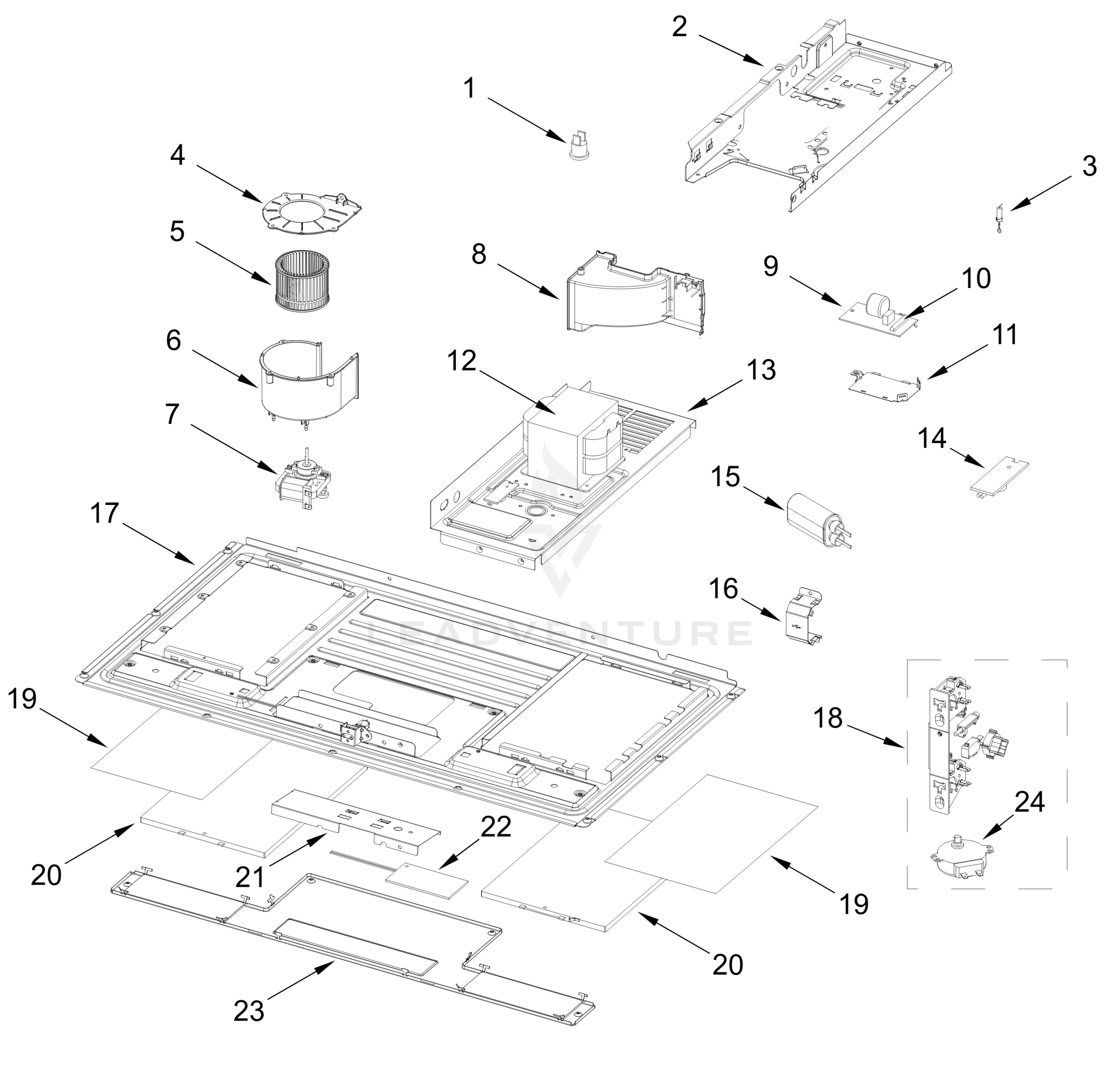 INTERIOR AND VENTILATION PARTS