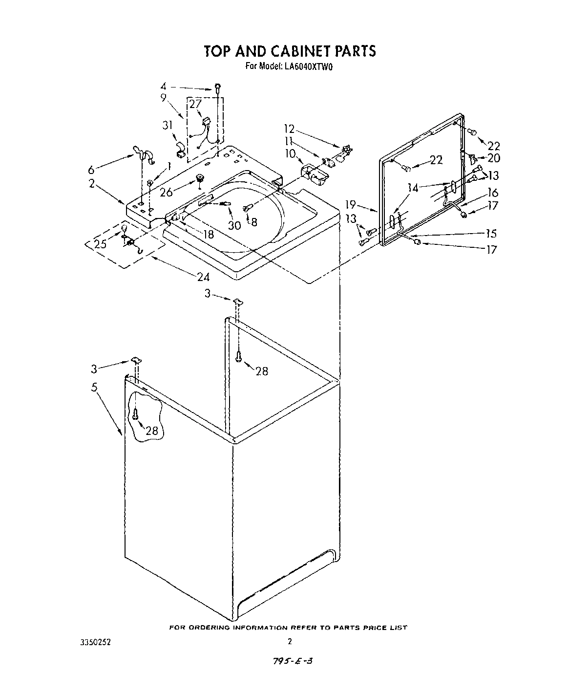 02 - TOP AND CABINET , LITERATURE AND OPTIONAL