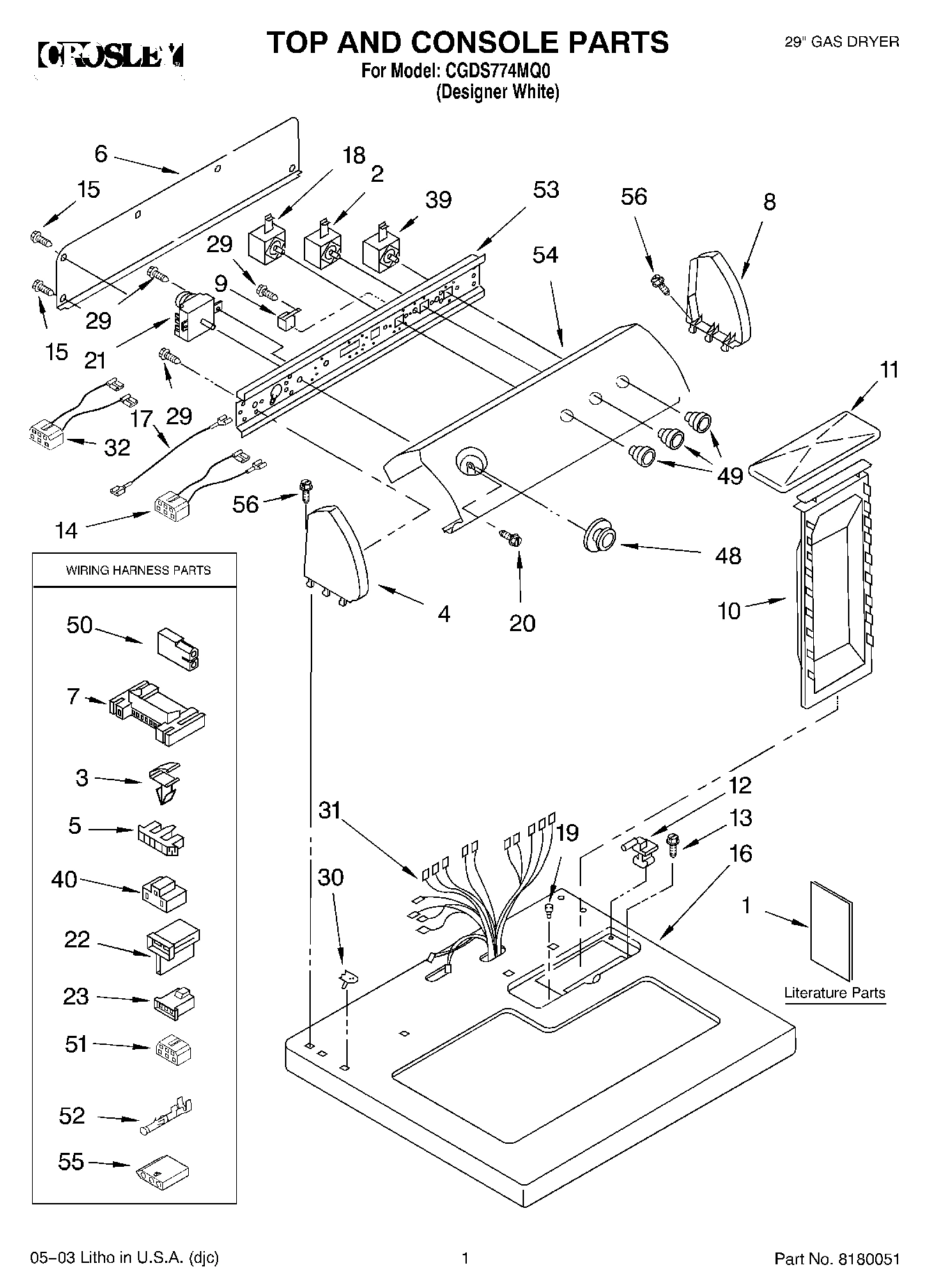 01 - TOP AND CONSOLE PARTS