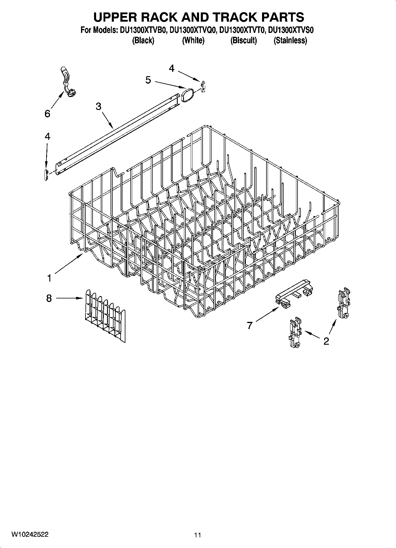 09 - UPPER RACK AND TRACK PARTS