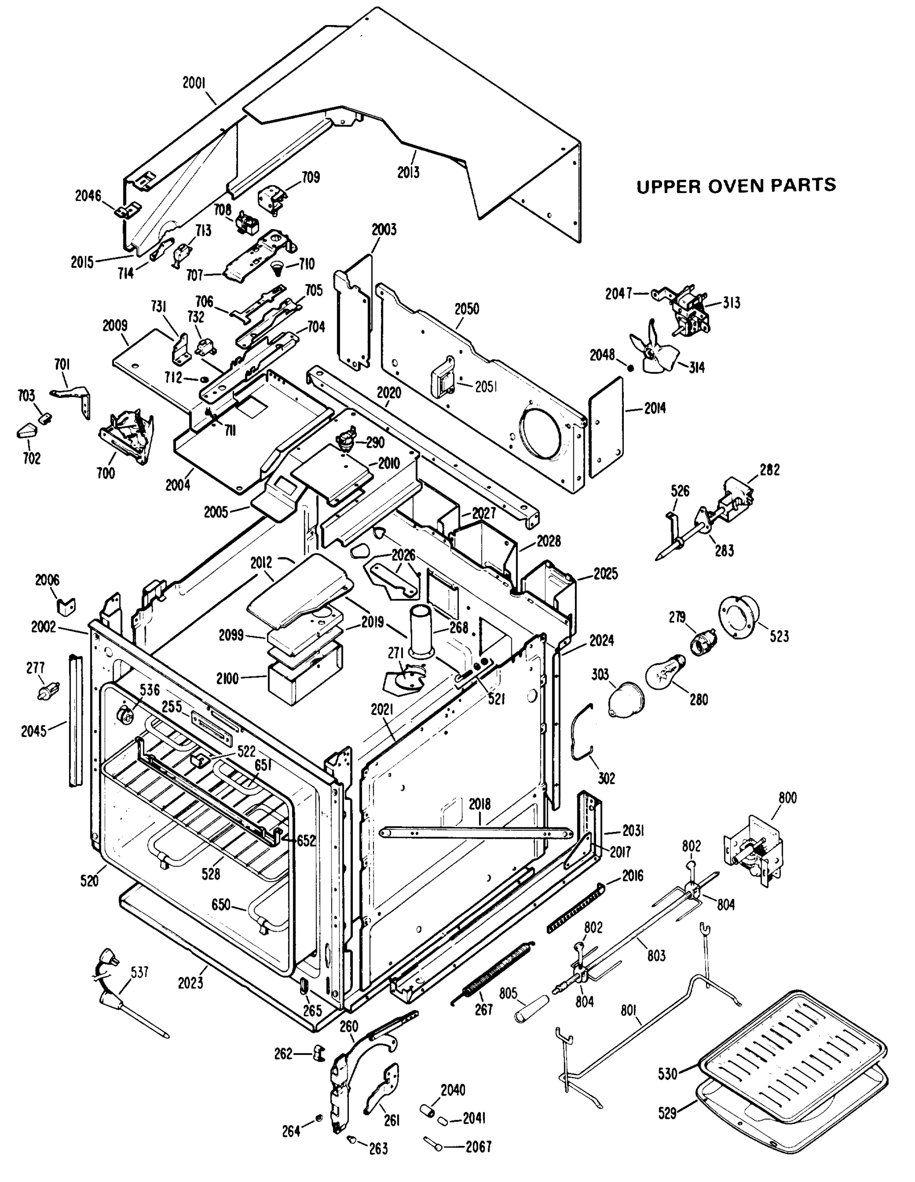 UPPER OVEN PARTS