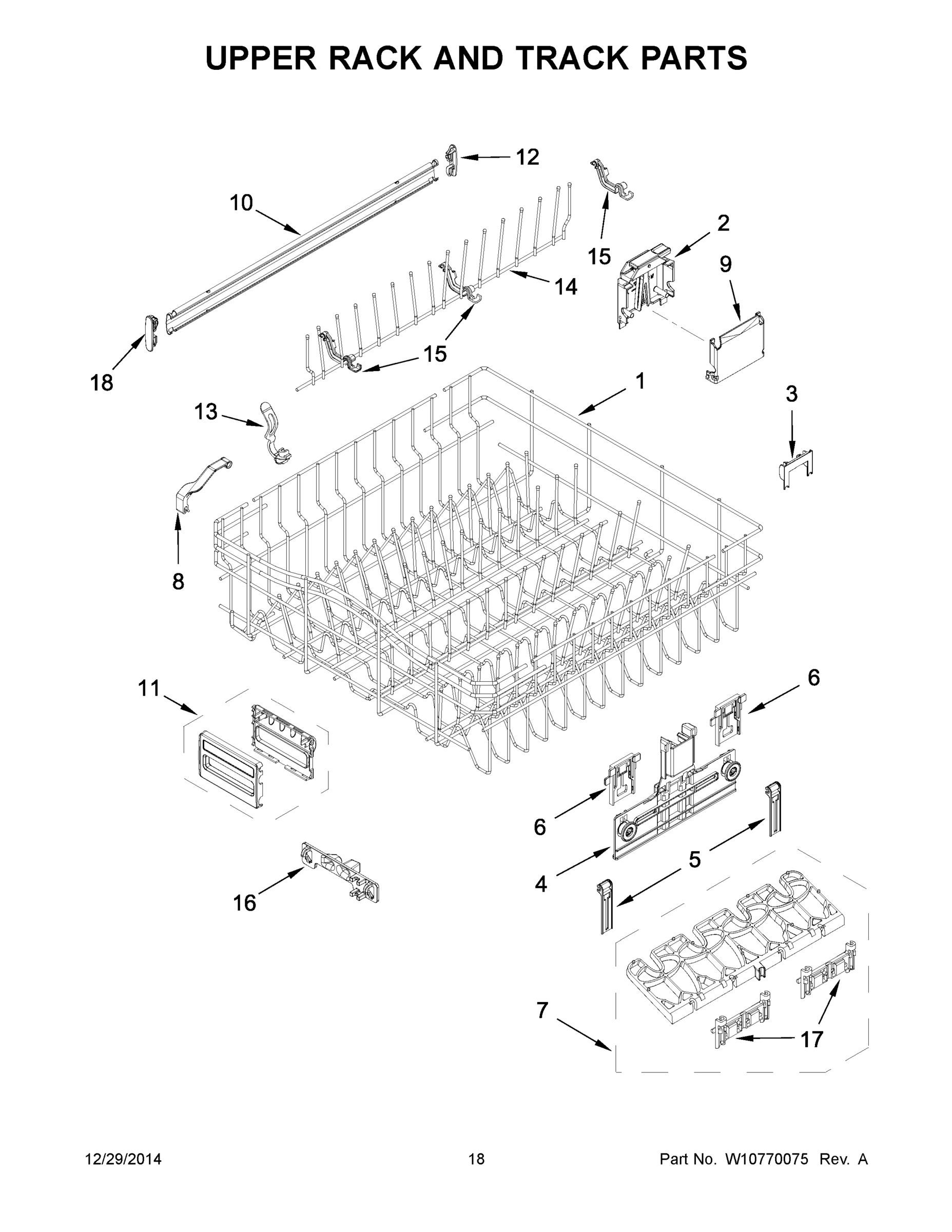 10 - UPPER RACK AND TRACK PARTS