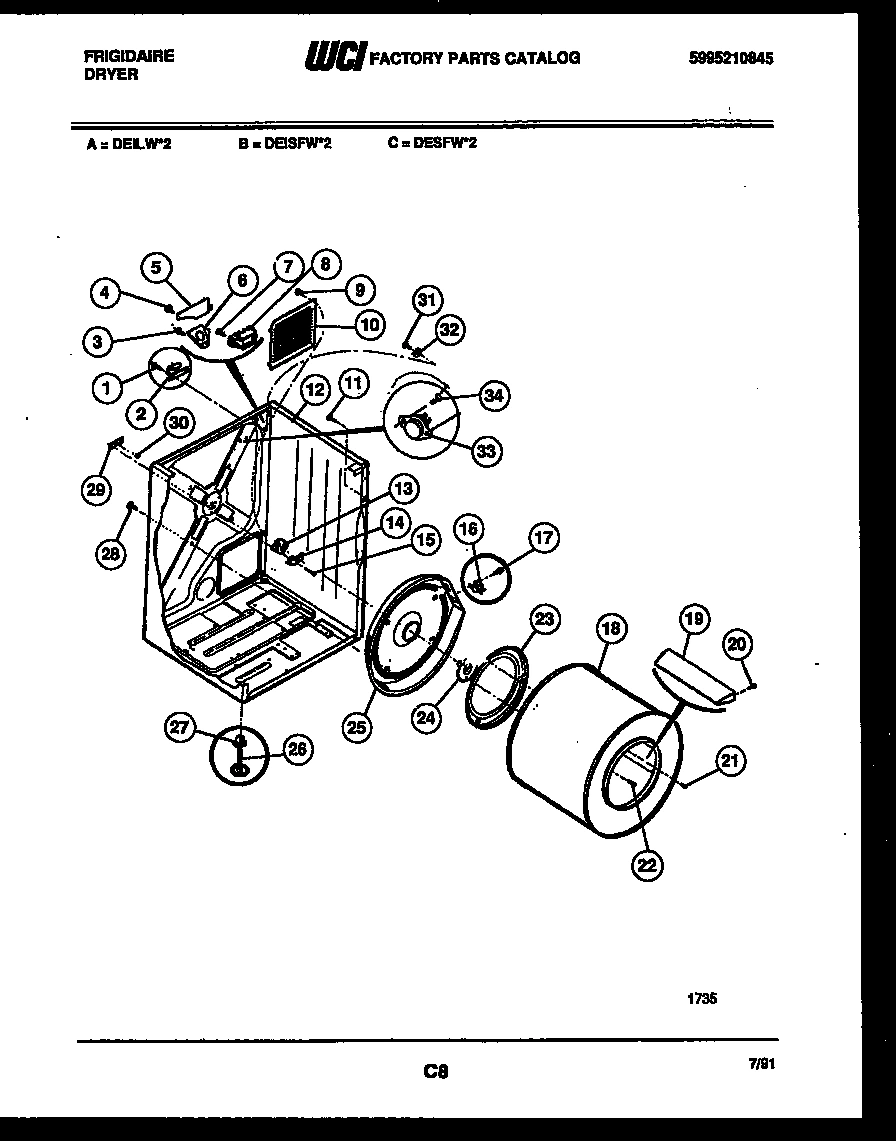 02 - CABINET AND COMPONENT PARTS