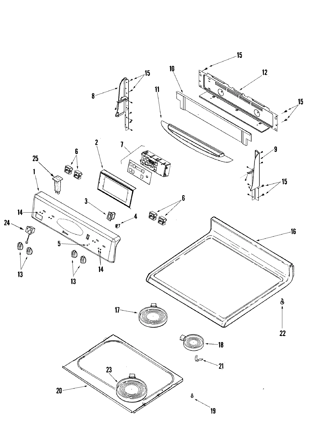 03 - CONTROL PANEL/TOP ASSEMBLY