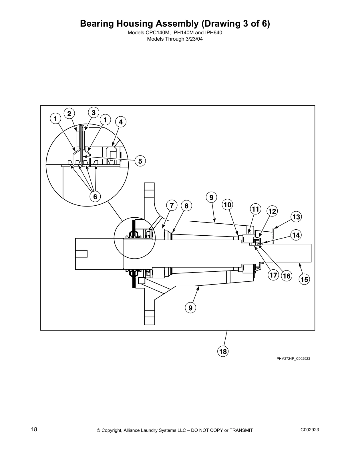 Bearing Housing Assembly (Drawing 3 of 6)