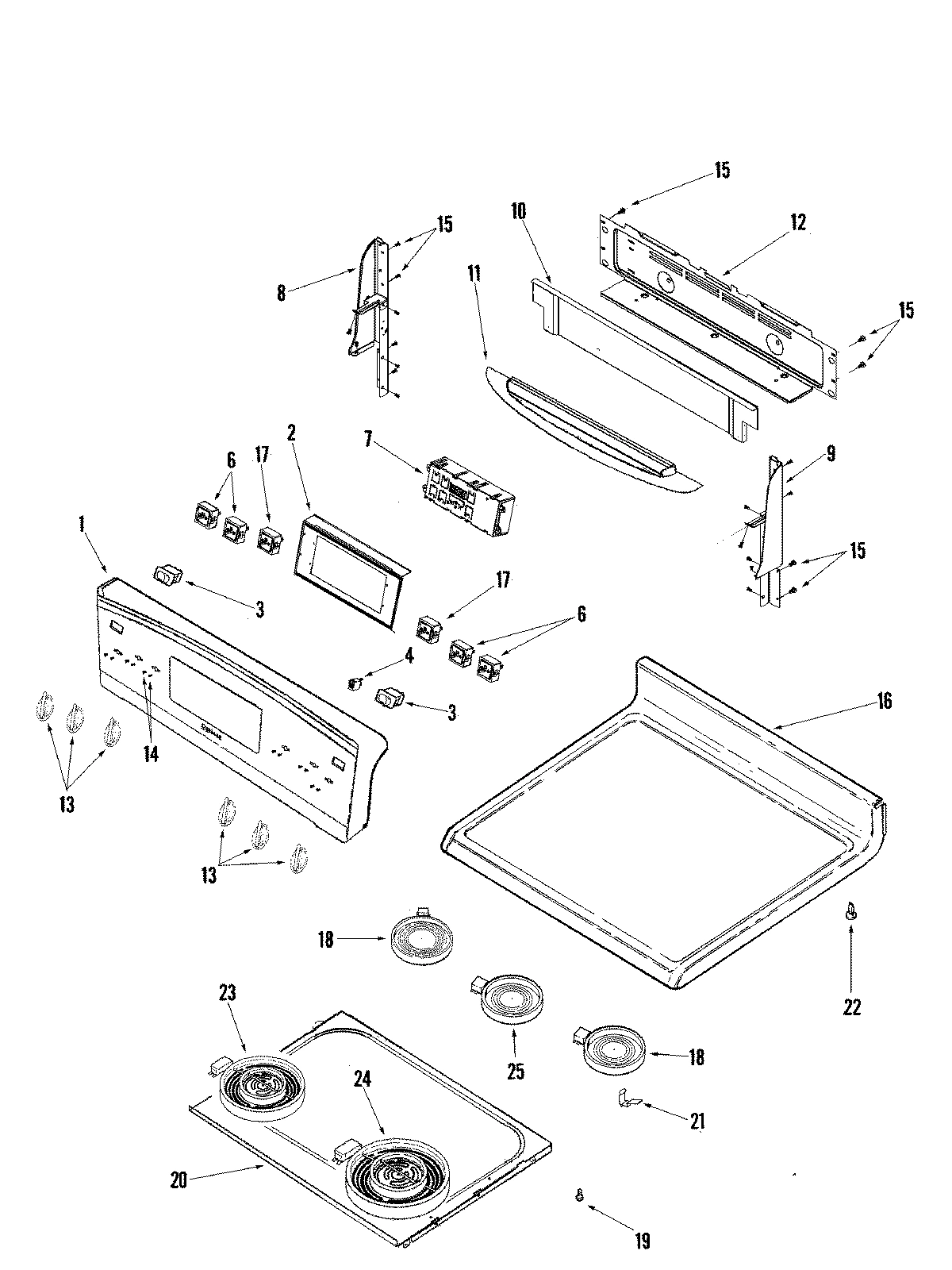 03 - CONTROL PANEL/TOP ASSEMBLY