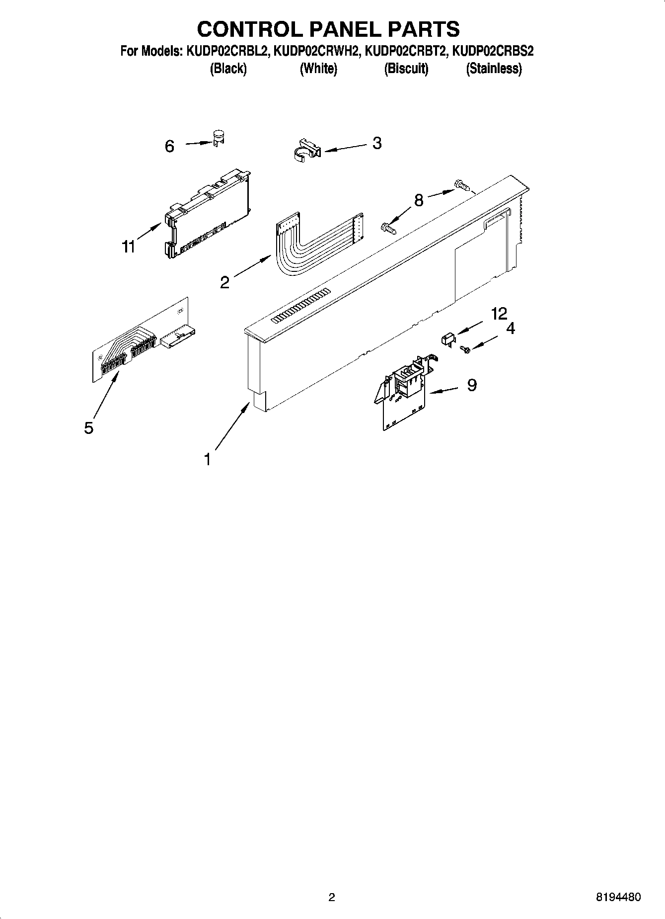 02 - CONTROL PANEL PARTS