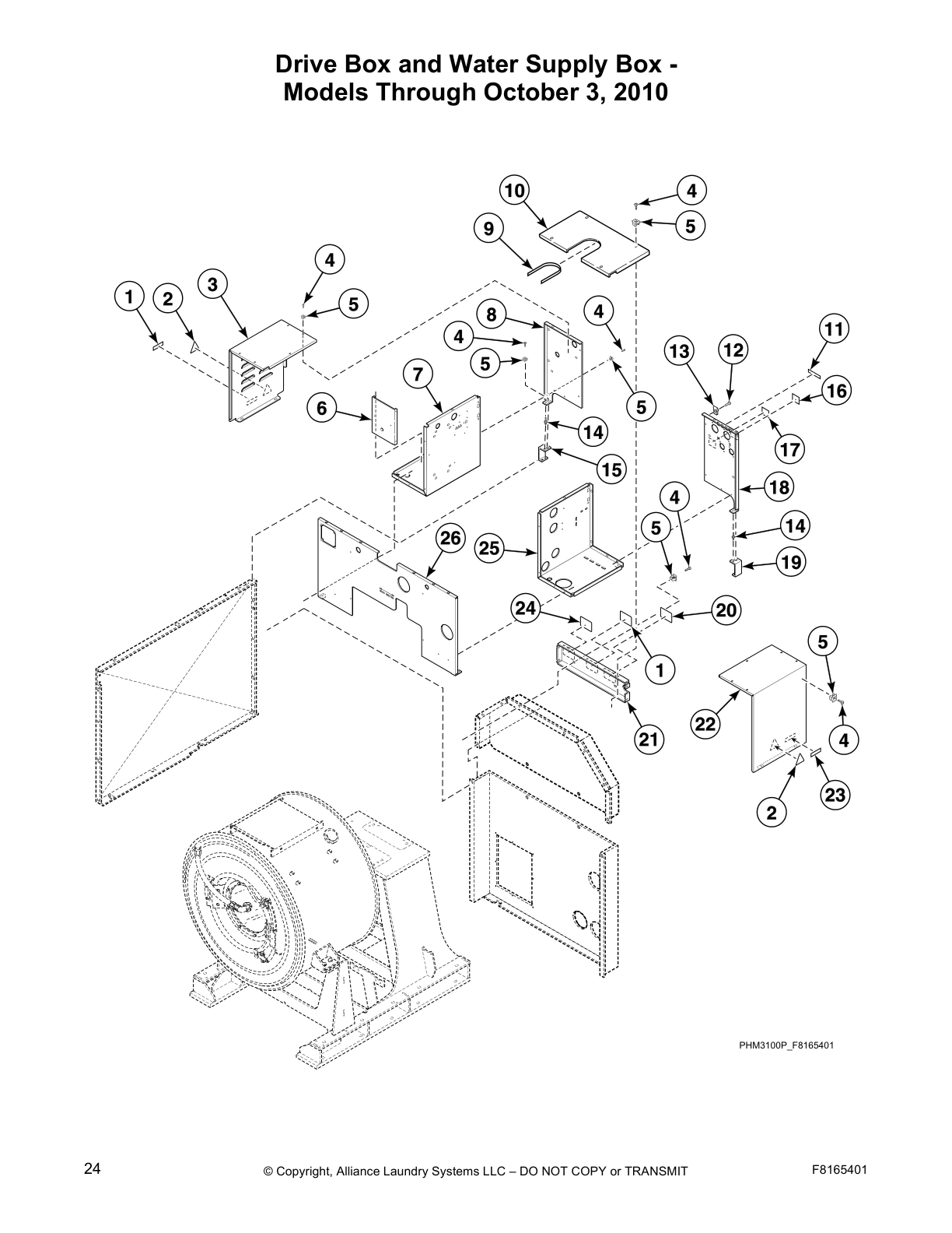 Drive Box and Water Supply Box - 
Models Through October 3, 2010